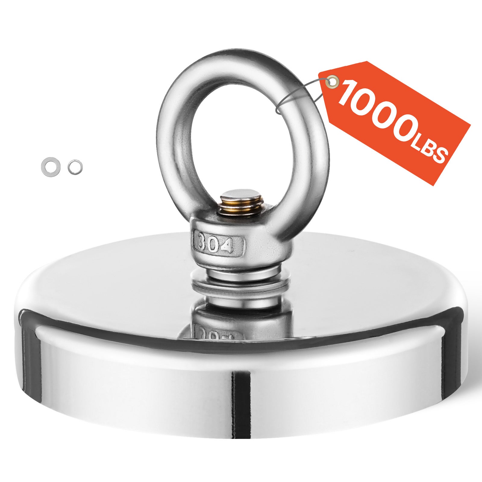 VEVOR Imán Pesca, Fuerza Atracción 454kg, Imán Neodimio Súper Potente ...