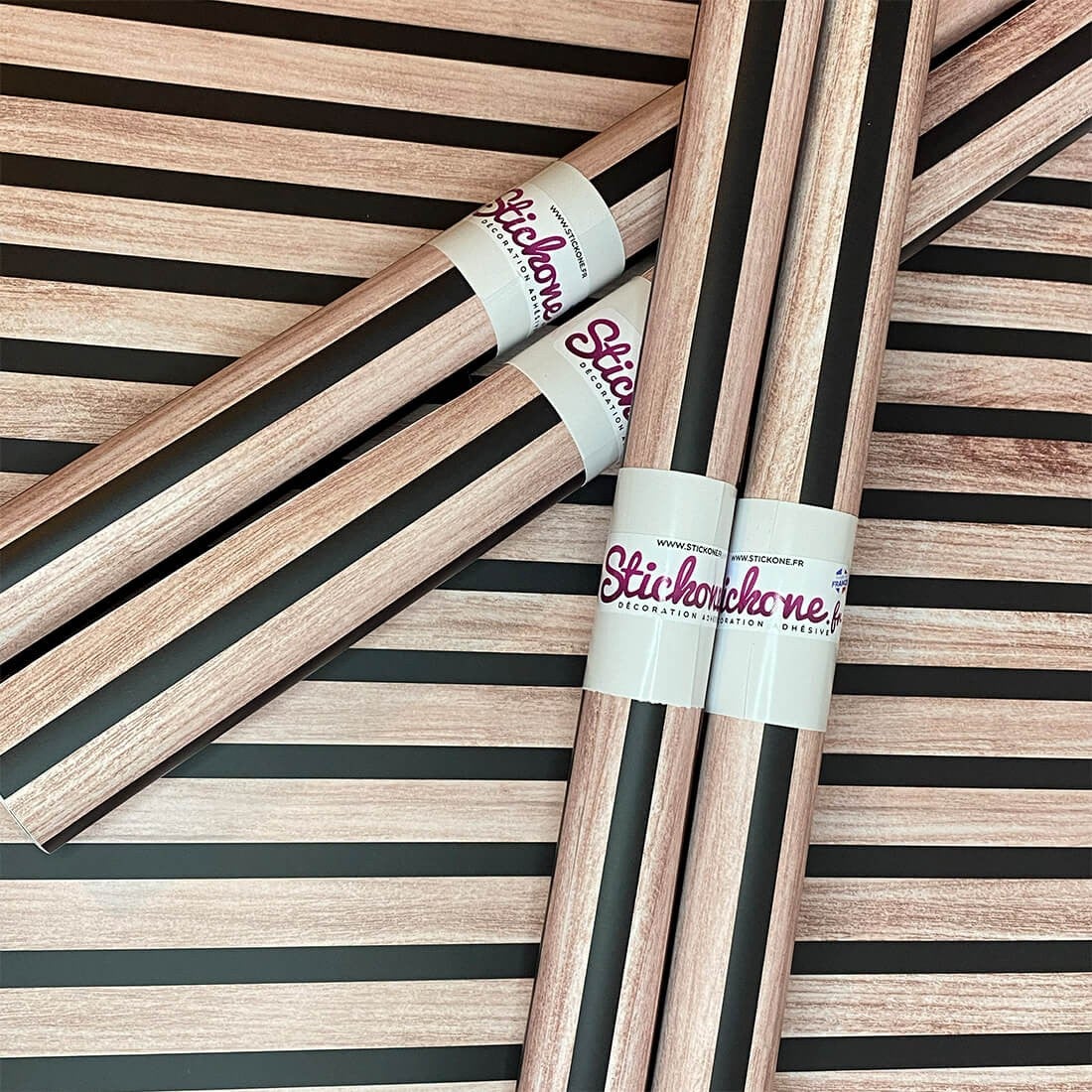 Paraschizzi adesivo Striscia di legno 30x70cm - 6