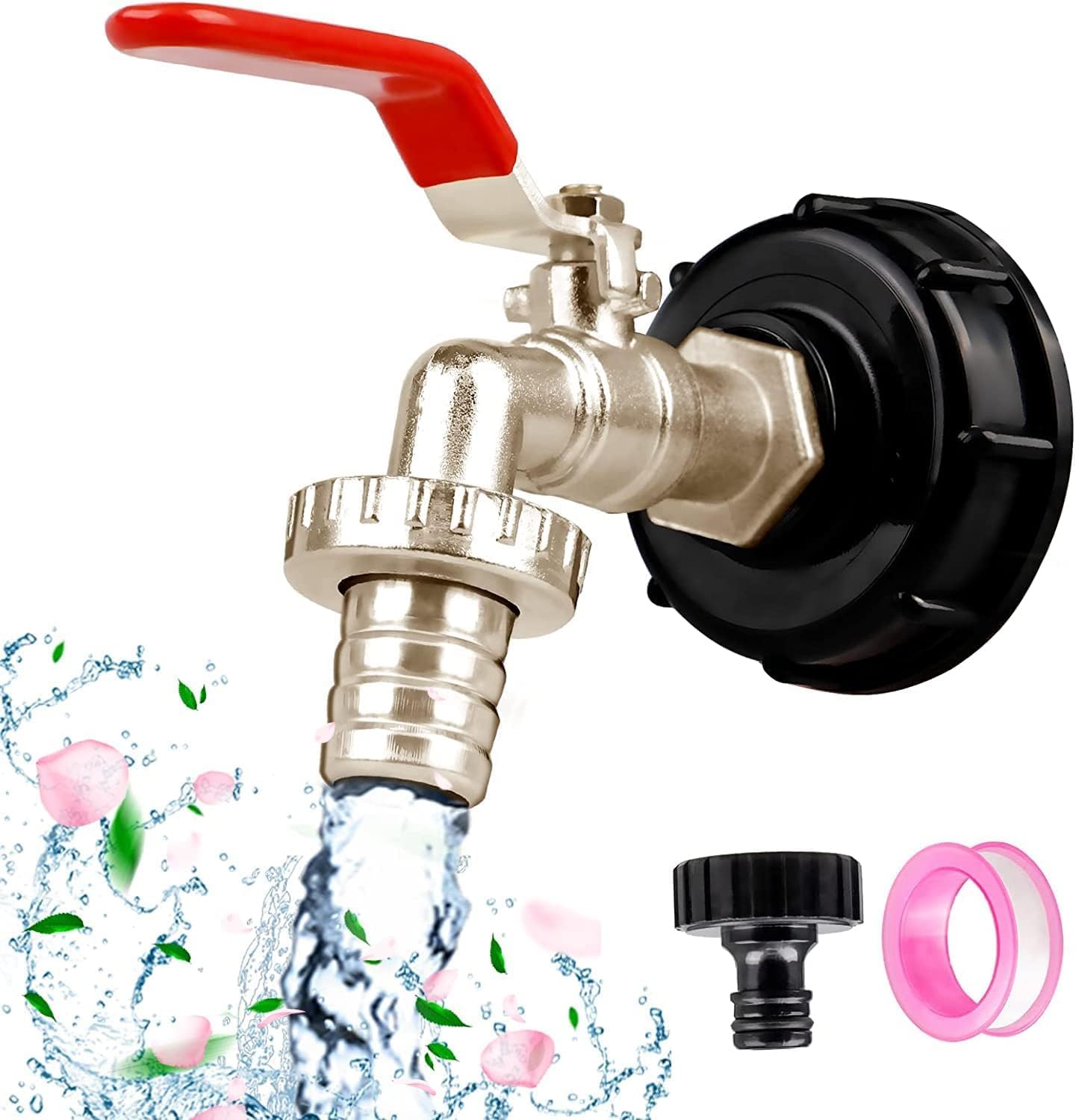 Zawór do zbiornika Złącze do zbiornika litrów Adapter do zbiornika ze stopu aluminium Zawór do zbiornika IBC Zawór ogrodowy z adapterem