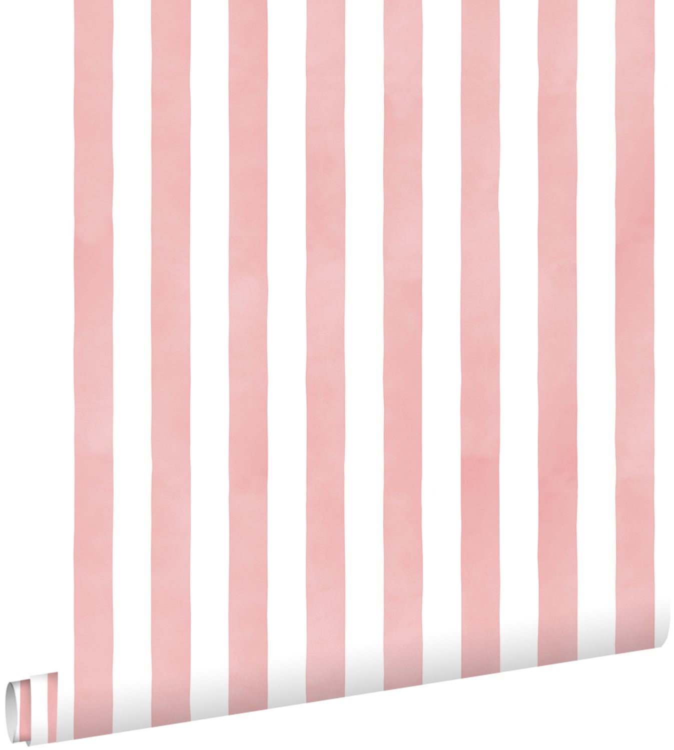 Tapeta paski różowymIbiałym - 50 x 900 cm - ESTAHOME