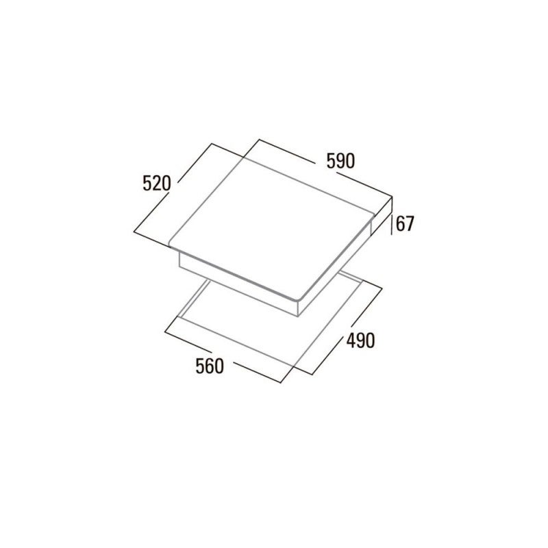Placa vitrocerámica Cata TD 6003 BK 5,4kW 3 zonas negro 59 cm - 4