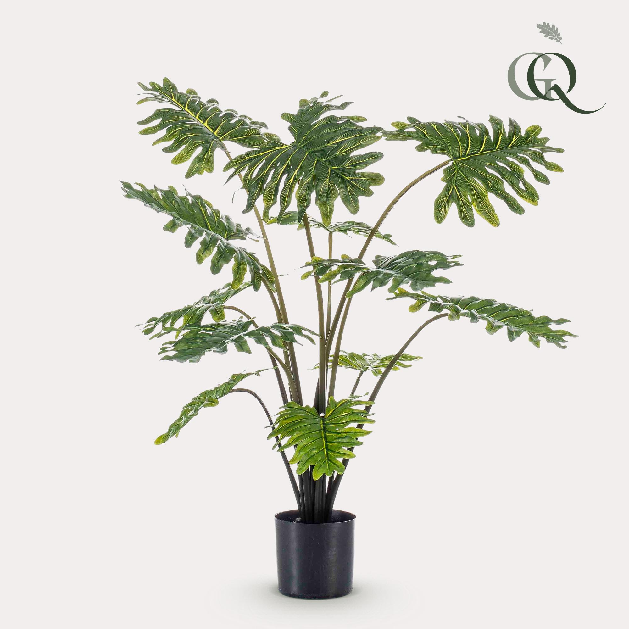 Sztuczna roślina Philodendron 80 cm – realistyczna zielona dekoracja do wnętrz