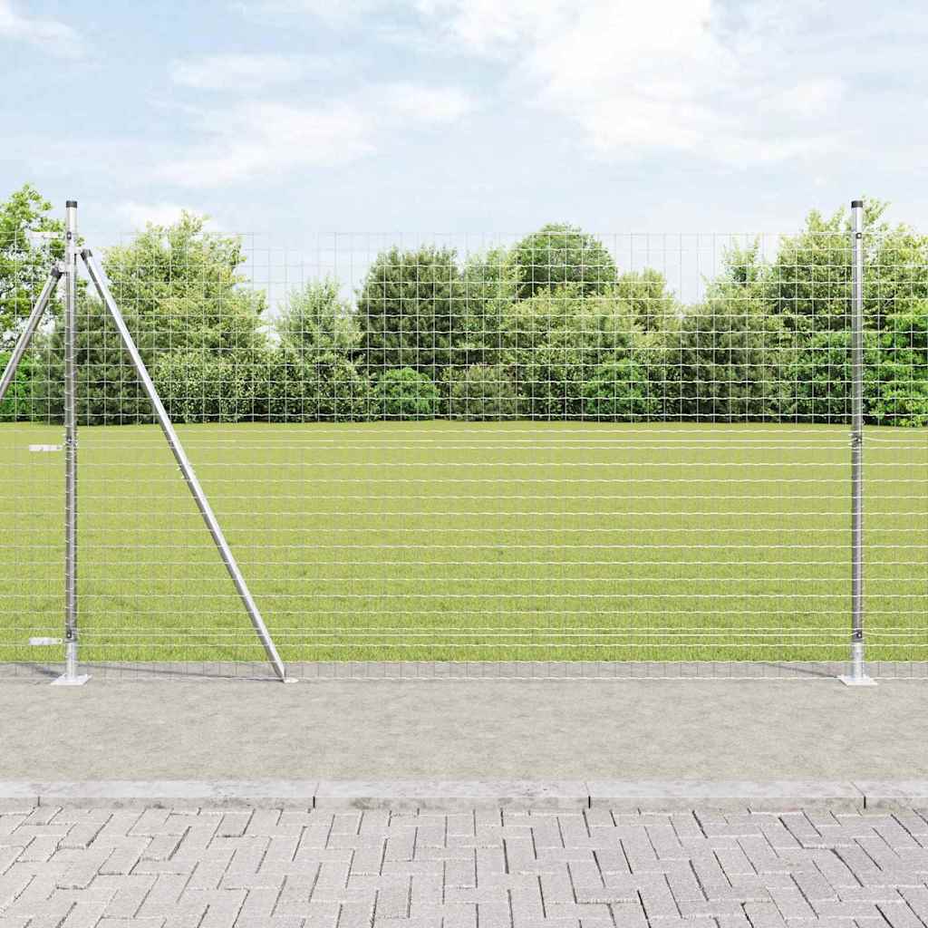 Słupek ogrodzeniowy. 52 pcs Szary 3,2 x 3,2 x 88,5 cm vidaXL