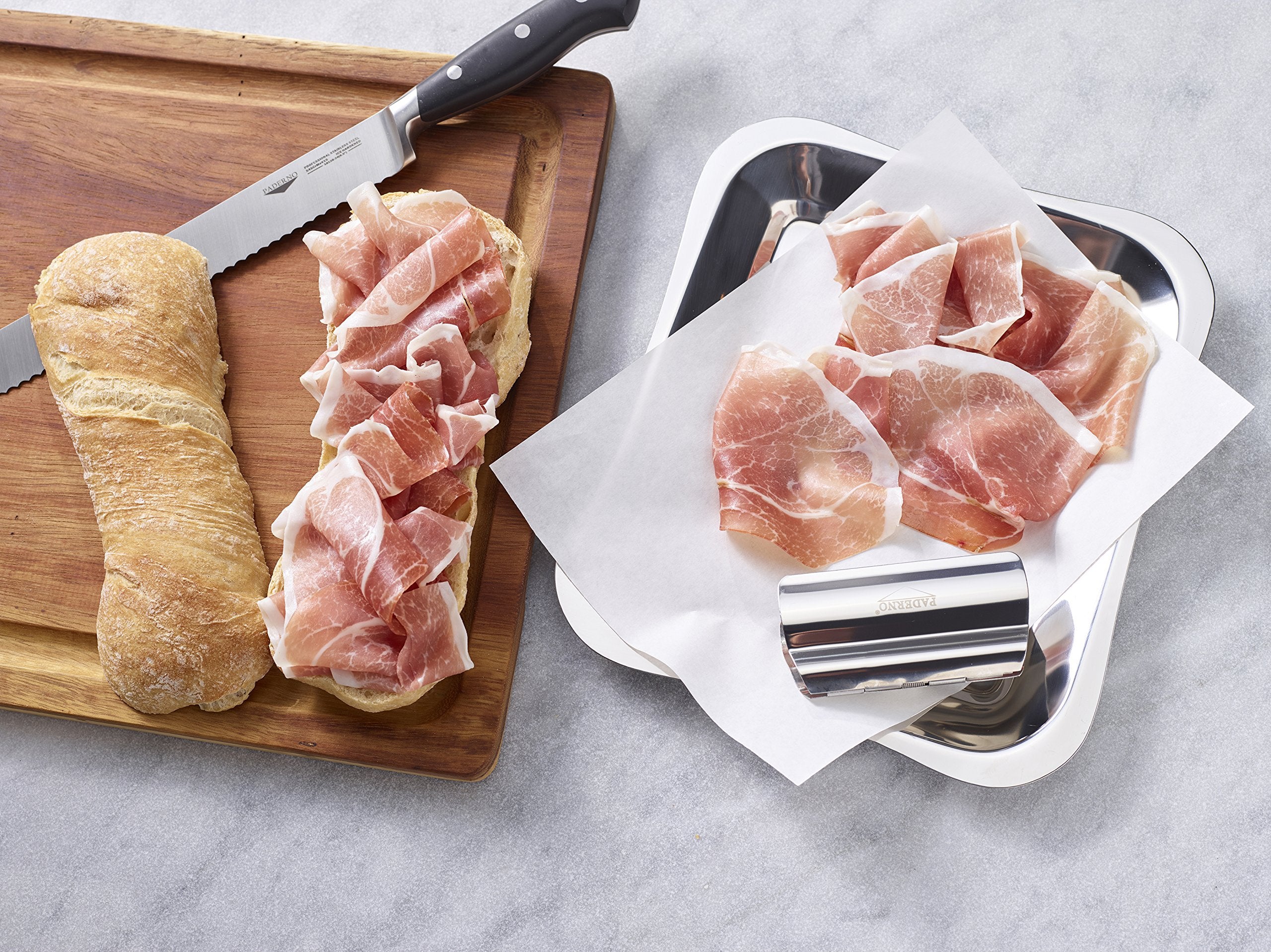 Pinza Per Affettati Paderno - In Acciaio Inox 18/10, Per Salumi, 11x6 Cm, Argento - Foto 9