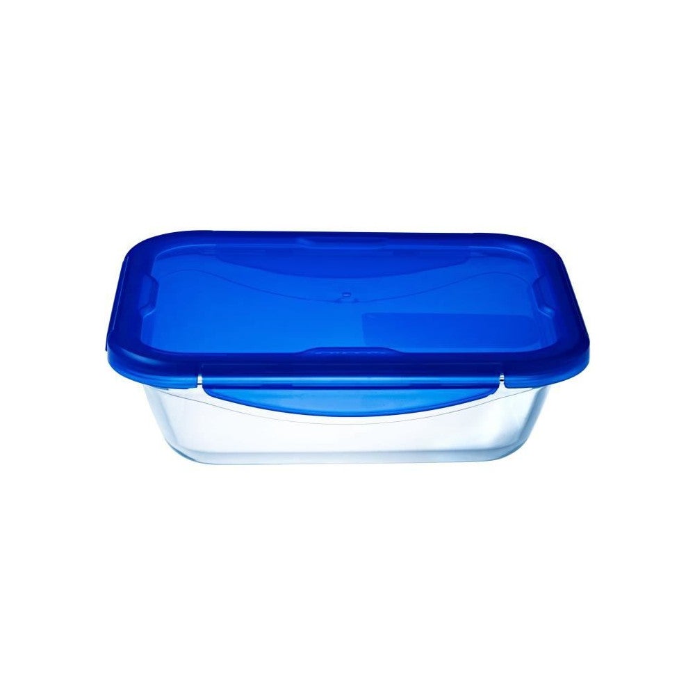 Pyrex Cook &amp; Go - Set di 3 contenitori rettangolari identici da 0,8 l, in vetro borosilicato, adatto per forno, microonde e lavastoviglie, made in Fra