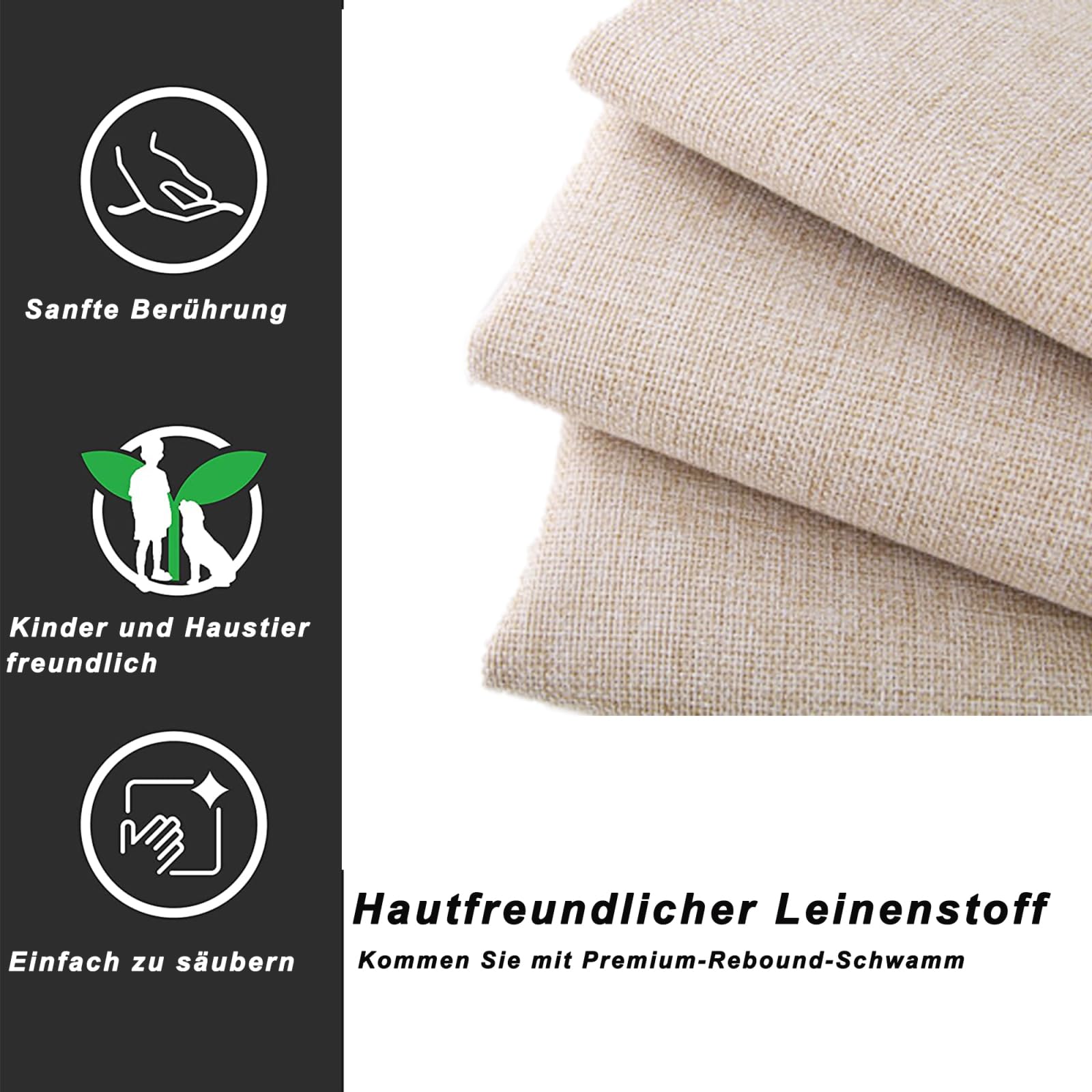 Lit Coffre 90x200 cm, Lit Capitonné Enfant avec Coffre de Rangement Hydraulique et Sommier à Lattes, Tête de Lit Réglable, Sans Matelas, Beige - 9
