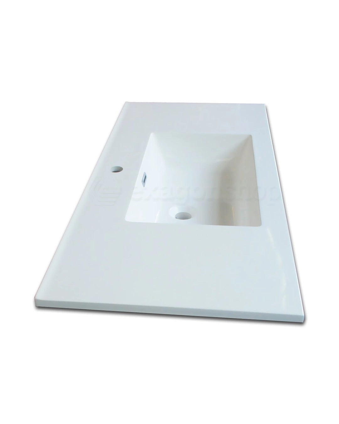 Mobile bagno quercia 80x46 cannettato Urbino 2.0 con lavabo in resina - 3
