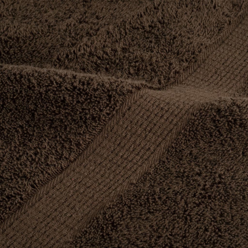 Ensemble de serviettes de qualité supérieure SOLUND 6pcs marron vidaXL - 6