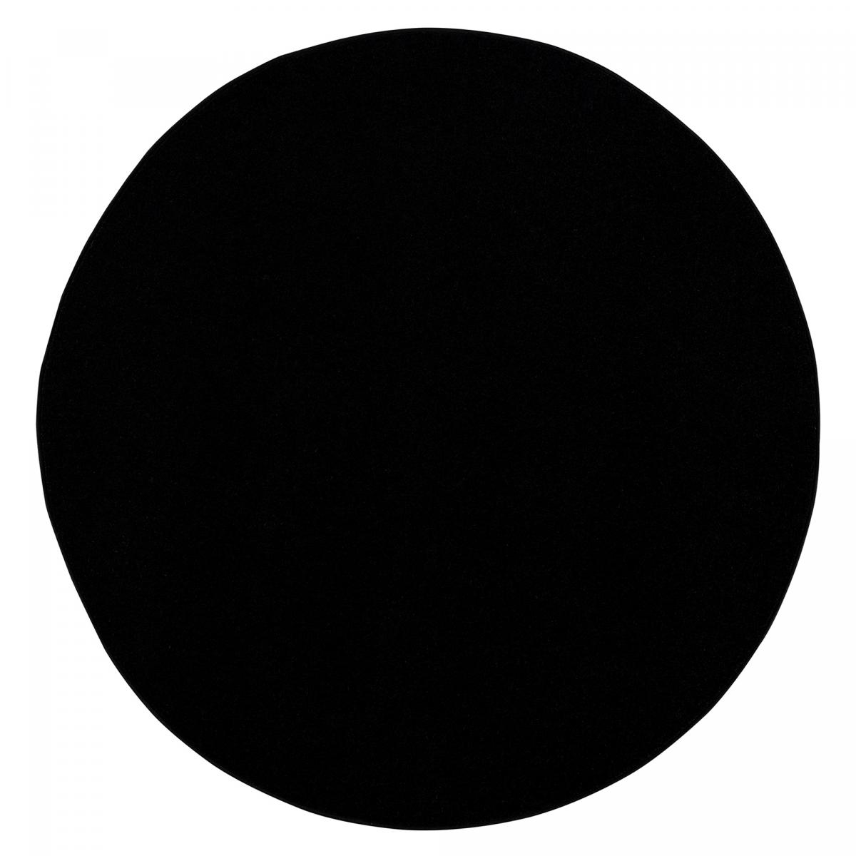 Projectile Noir Rond Tapis rond salle de bain Ø120cm tissé noir rond motif uni NOSSA | Leroy ...
