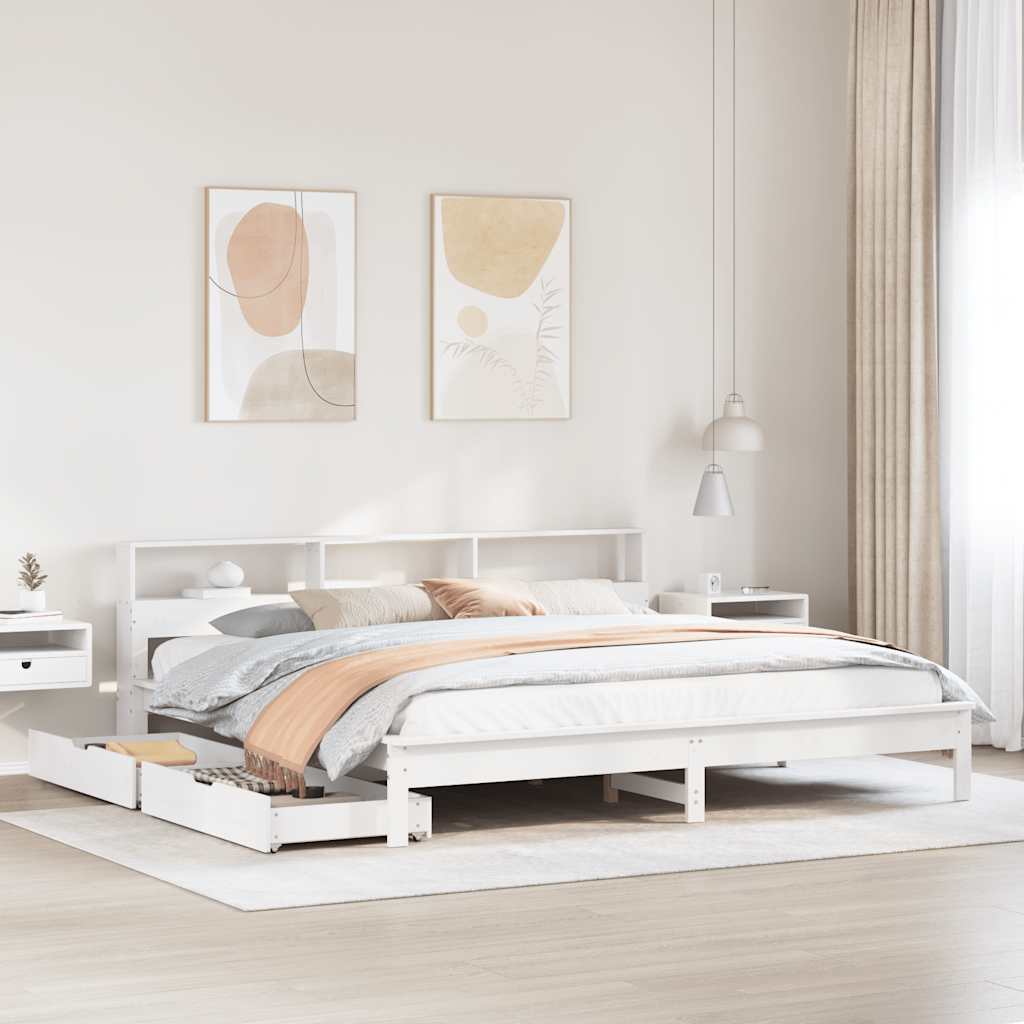 Łóżko drewniane rama łóżka sofa biała do sypialni pokoju 180x200 cm