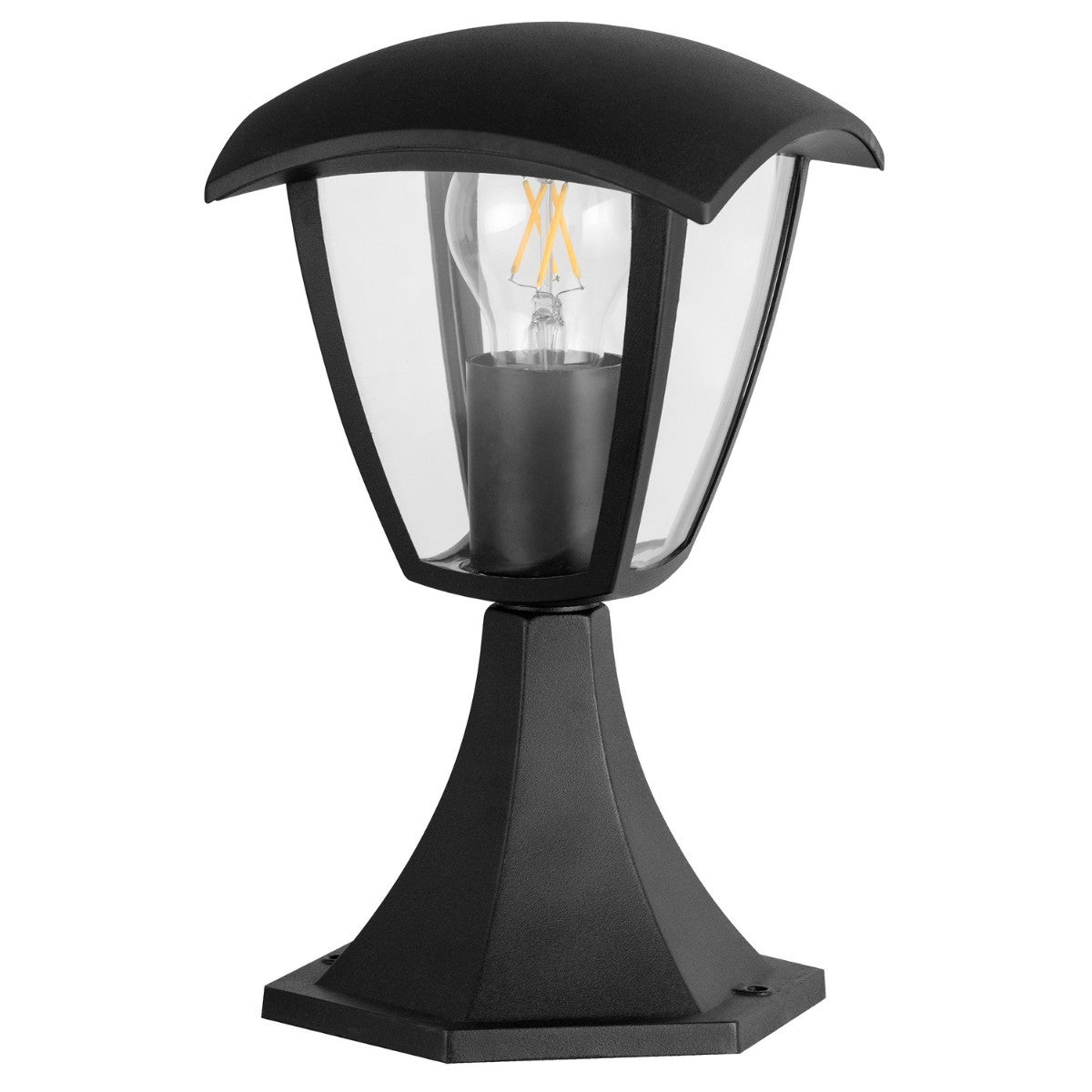 Lampa ogrodowa stojąca Igma czarny mat 1xE27x12W IP44 wym: 29,5 x 15,5 x 15,5 cm aluminium Polux