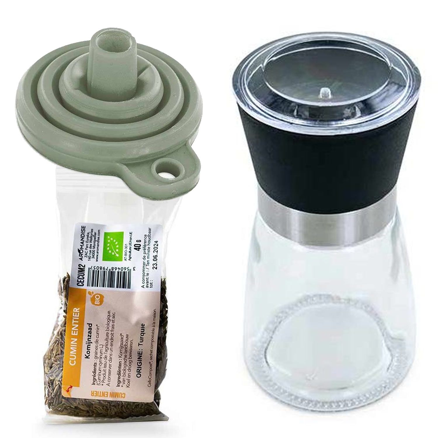 Set Di 2 Salini E Pepiere In Vetro – Pratici Dispenser Gialli Da 113 Ml Per Cucina, Camper E Barbecue - 2
