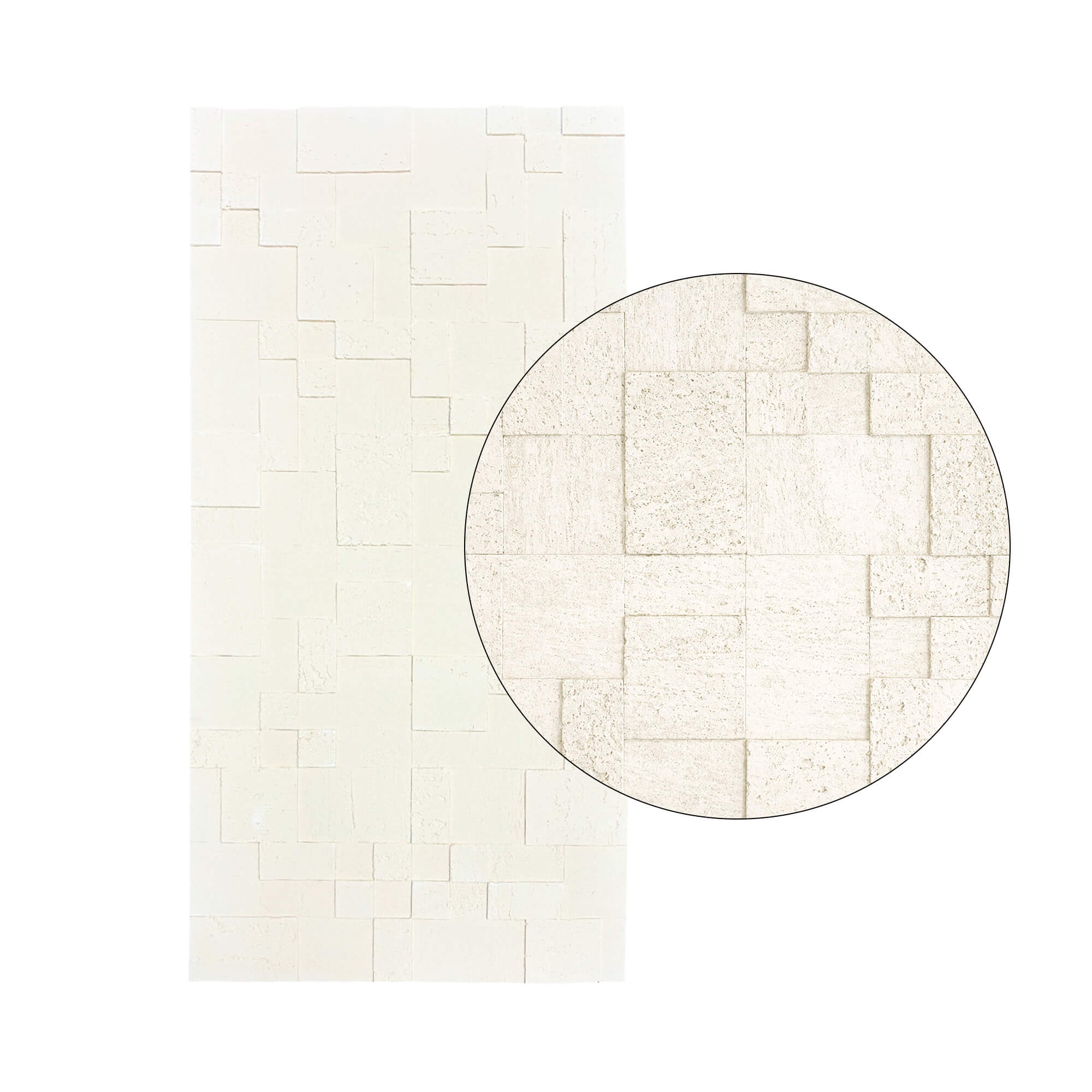 Pack x5 panel mural de piedra flexible natural siena travertine beige 120x60cm (3,60m²) revestimiento pared impermeable