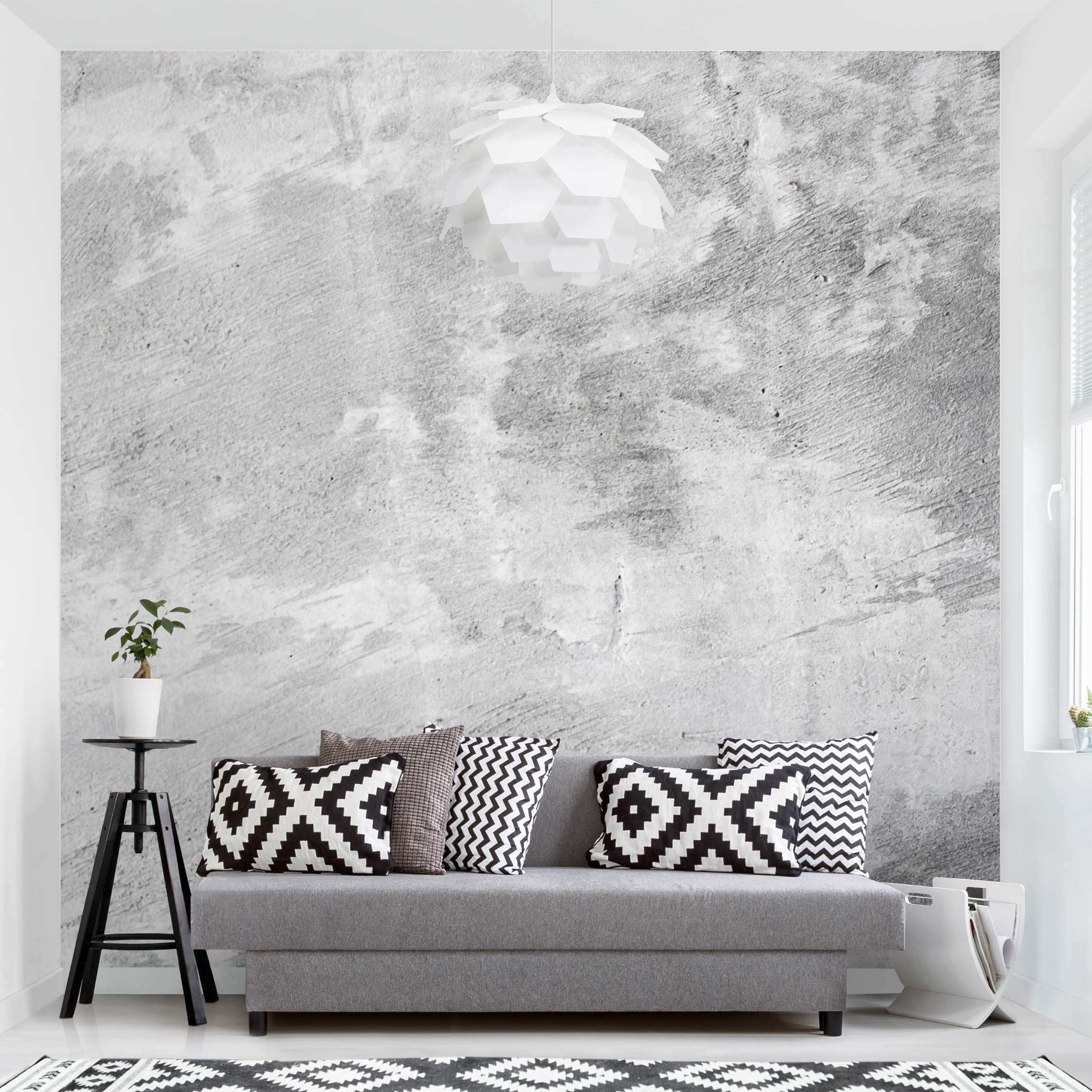 Papel pintado fotomural hormigón 3d estampado imitación piedra industrial 59 - salón dormitorio cocina pasillo - tnt 192 x 192 cm premium