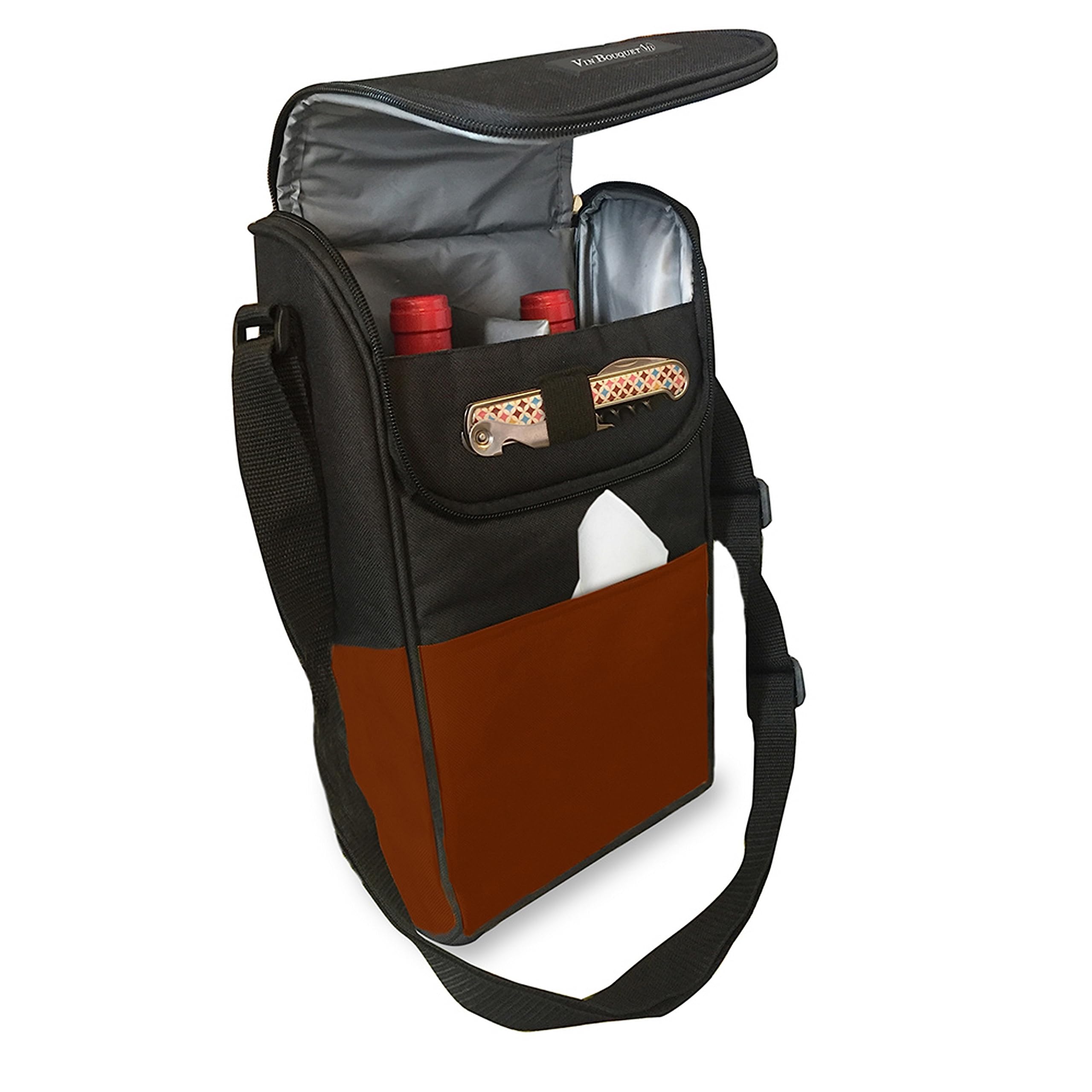 Borsa Termica Refrigerante Per Vino SPORTARC – Gel In PVC, Raffreddamento Rapido, Per Bottiglie Champagne, Nero