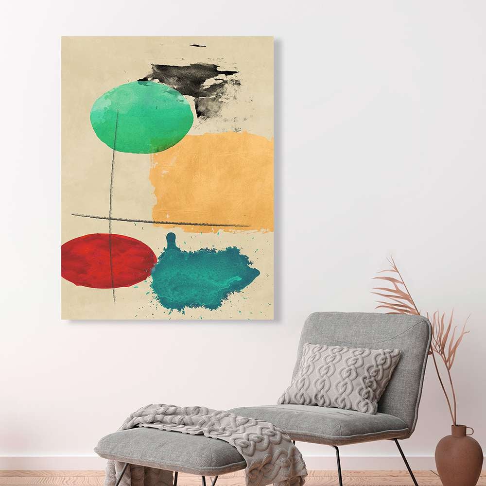 Tableau abstrait minimaliste - Impression sur toile - Sven Dorn - Sensation - 80x60 cm - 2