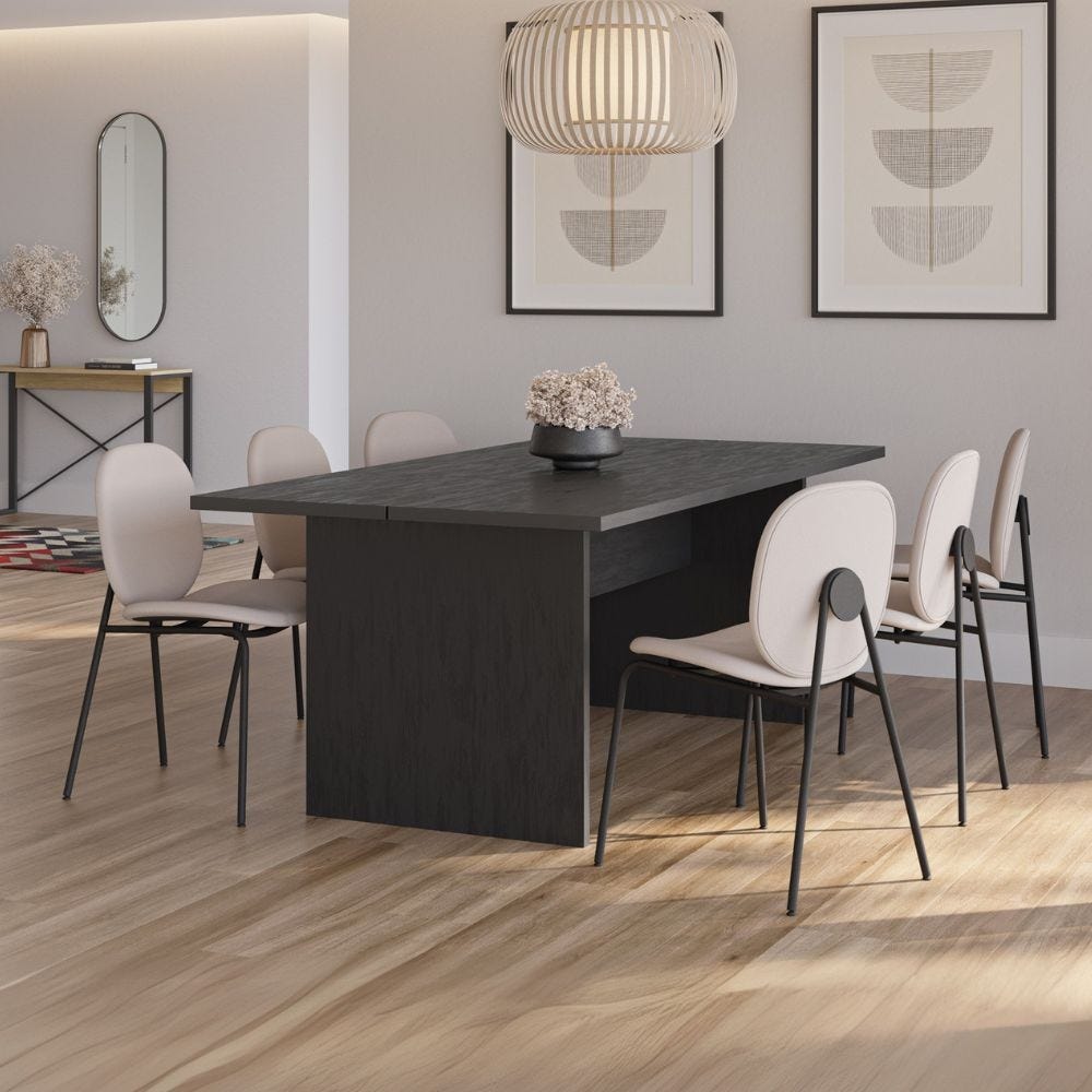 TAVOLO DA GIARDINO RETTANGOLARE PER 8 PERSONE IN VETRO 180 X 80 X 72CM NERO TAVOLO DA GIARDINO RETTANGOLARE PER 8 PERSONE IN VETRO 180 X 80 X 72CM NERO