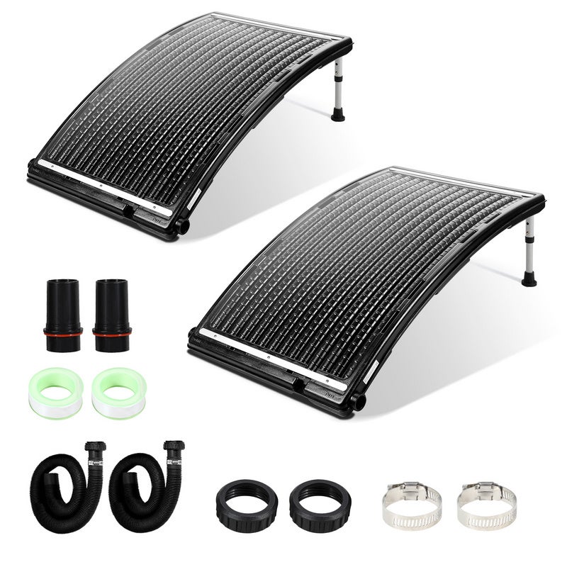 Collecteur Solaire Résistant UV Panneau Chauffage Solaire Piscine Monzana 112x55cm - 10.000L/h, Raccord 32-38mm PEHD, Écologique Kit Chauffage 10000L/h