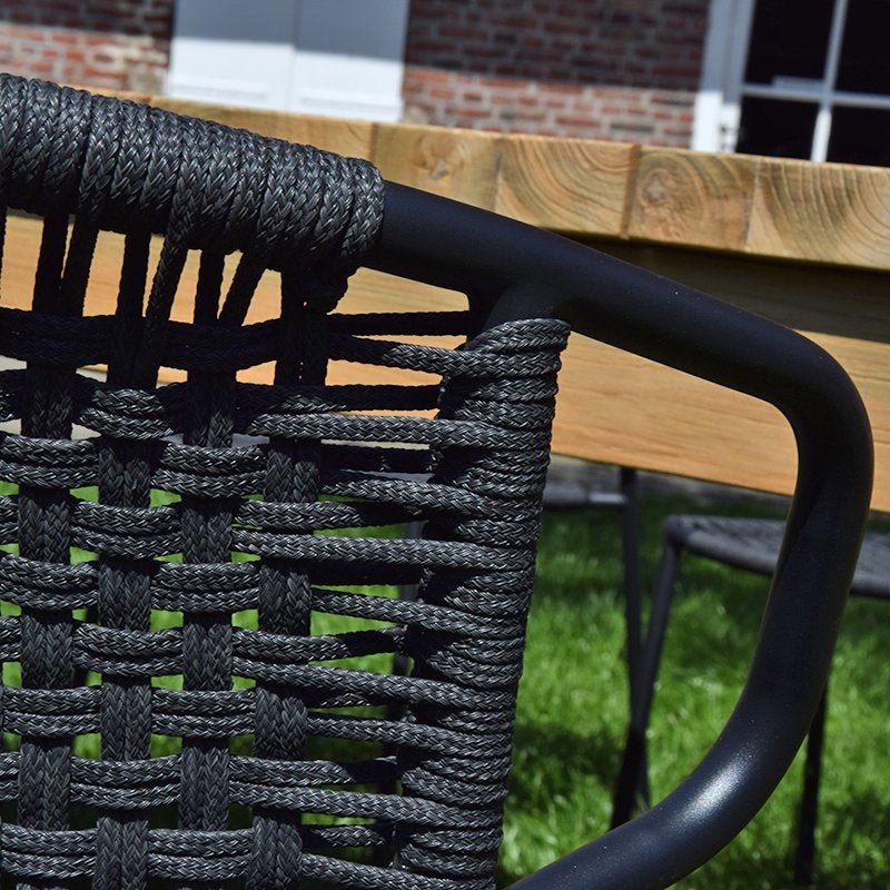 Chaise de jardin sans coussin Flores en Métal Noir - 3