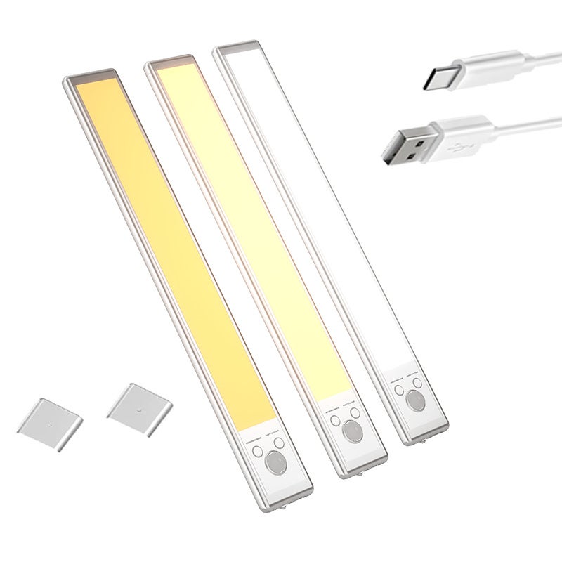 Iluminación magnética para armarios, inalámbrica, regulable, ideal para cocina y escaleras, 30 cm, luz tricolor - 8