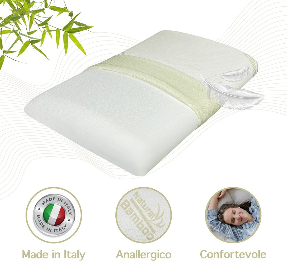 Nights Online Cuscino In Memory Foam, In Fibra Di Bambù - Foto 12