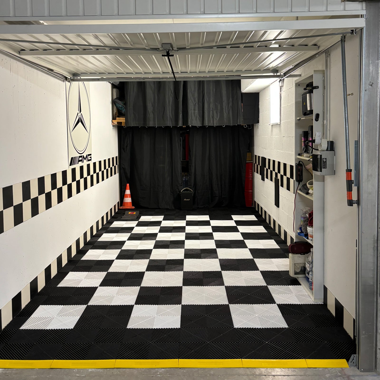 Lot de 1 m² - MOSAIK AERO Dalles clipsables ajourées pour Garage-Atelier-Showroom - Noir - 7