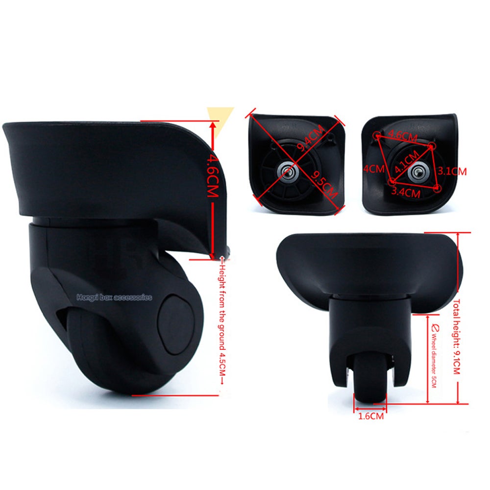 Roues de Valise,1 Paire Roues pour Bagages,Roues de Rechange de Bagages Valise roulettes pour Chariot Valise Malle (W041-2 L) - 2