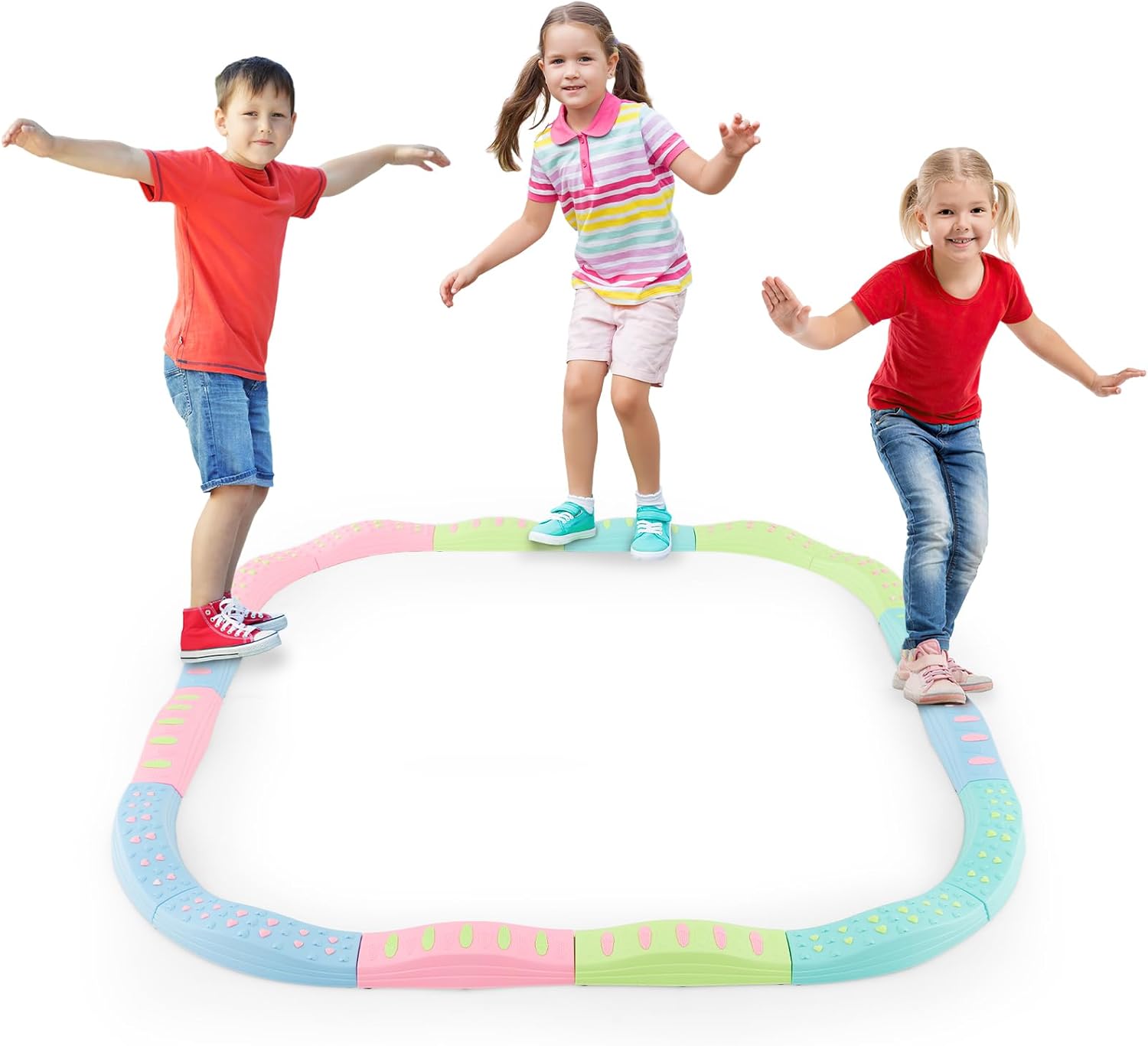 Parcours Motricité Enfants GOPLUS - 20 Pièces équilibre Et Obstacles - Jeu D'adresse Intérieur/extérieur - Dès 3 Ans