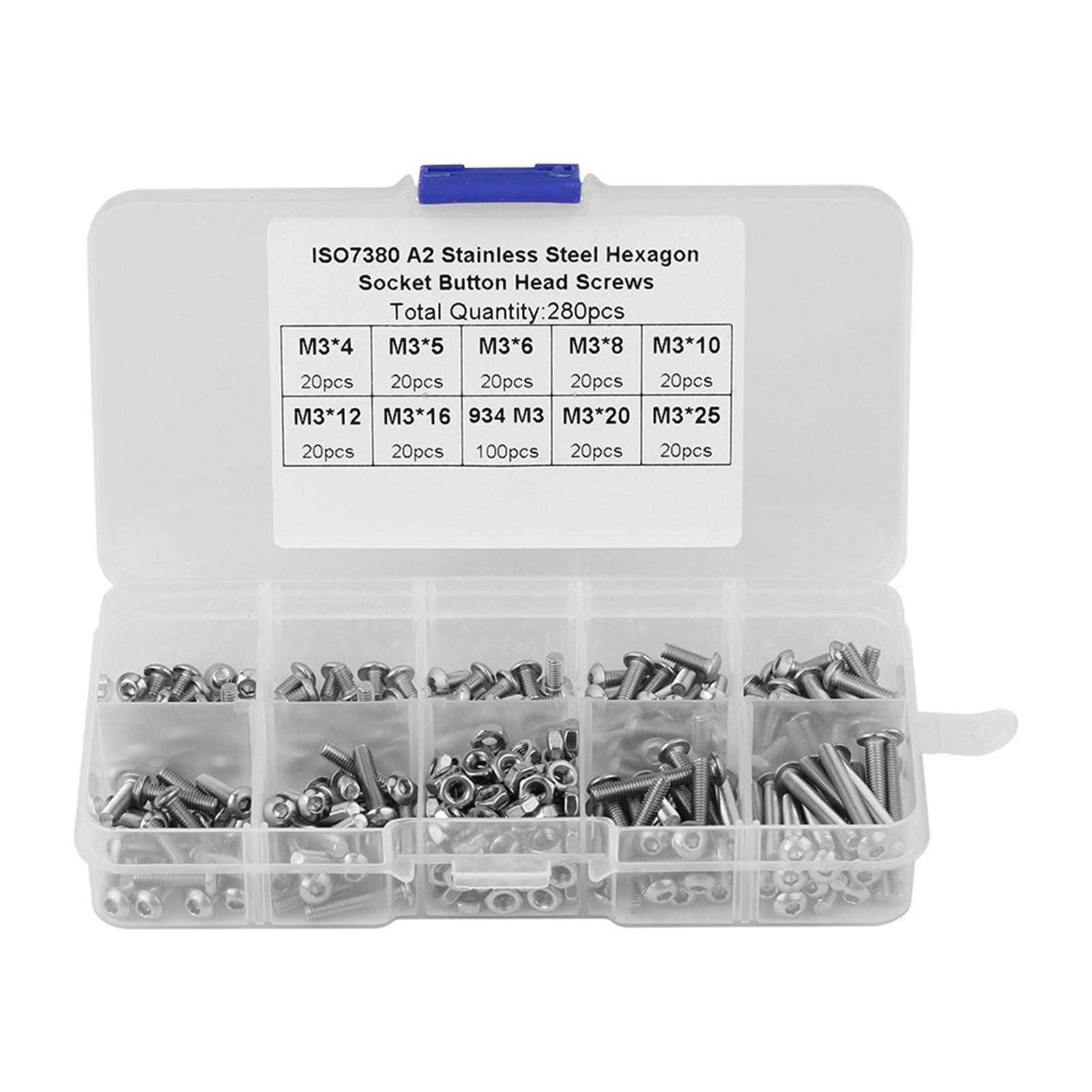 Juego De Tornillos Con Cabeza Hexagonal, 460 Piezas, Tornillos Con Cabeza Hexagonal, Juego De