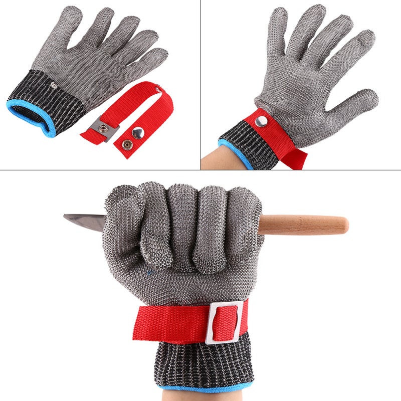 Gant de travail de sécurité en acier inoxydable SS304 résistant aux coupures, outil de protection pour boucher - 6