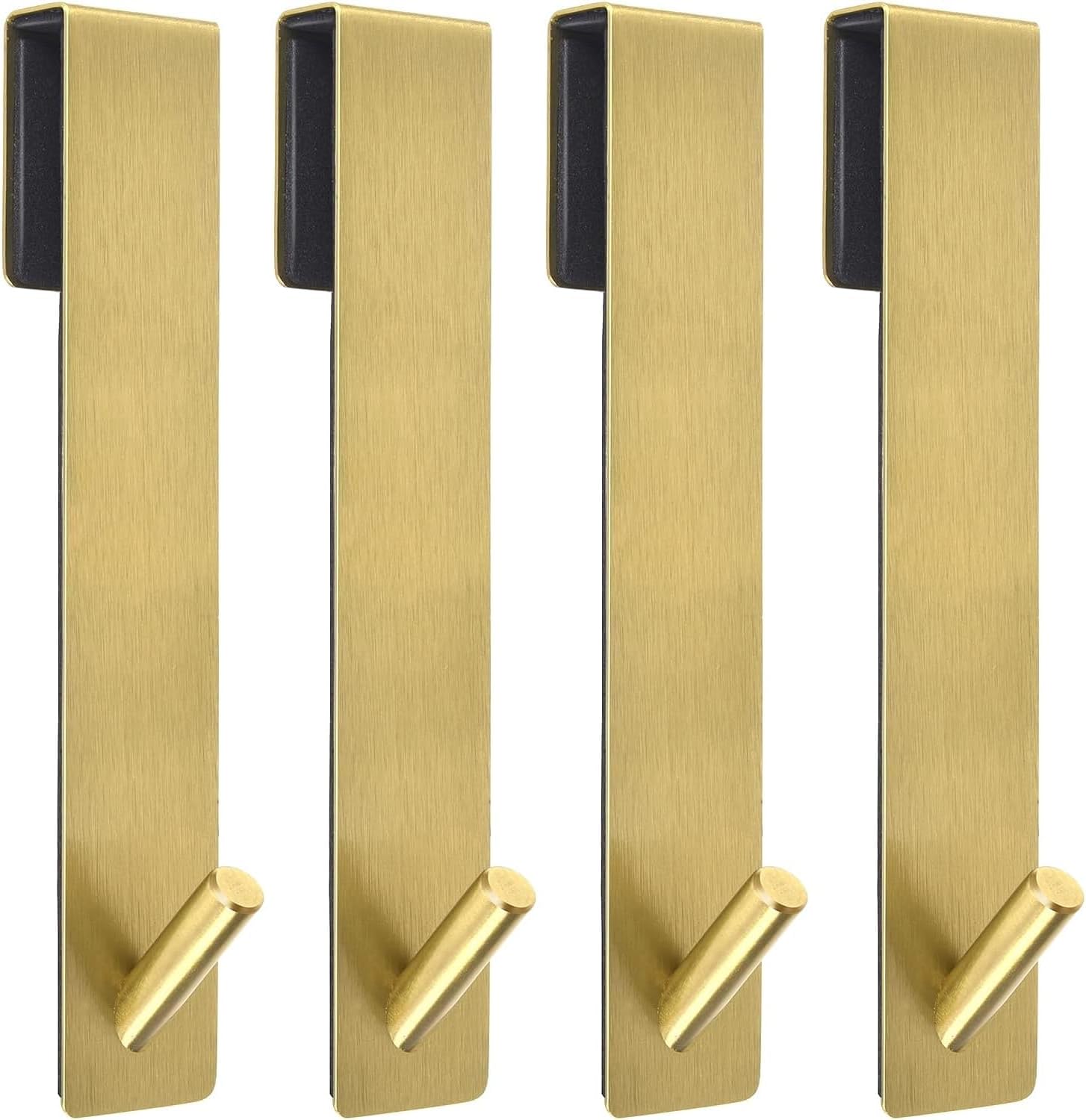 Lot De 2 Crochets Pour Porte De Douche En Verre, En Acier Inoxydable 304 Double Face Sans Percage Pour Salle De Bainnoir 90525917