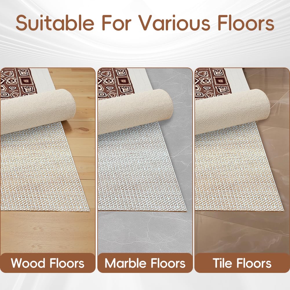 sous-Tapis Anti Derapant, 1.5m*2m Moquette Tapis Stoppeur, PVC Multi-Usage Anti Derapant Tapi, Anti-Glissement Protection Antidérapante pour Tiroirs - 4