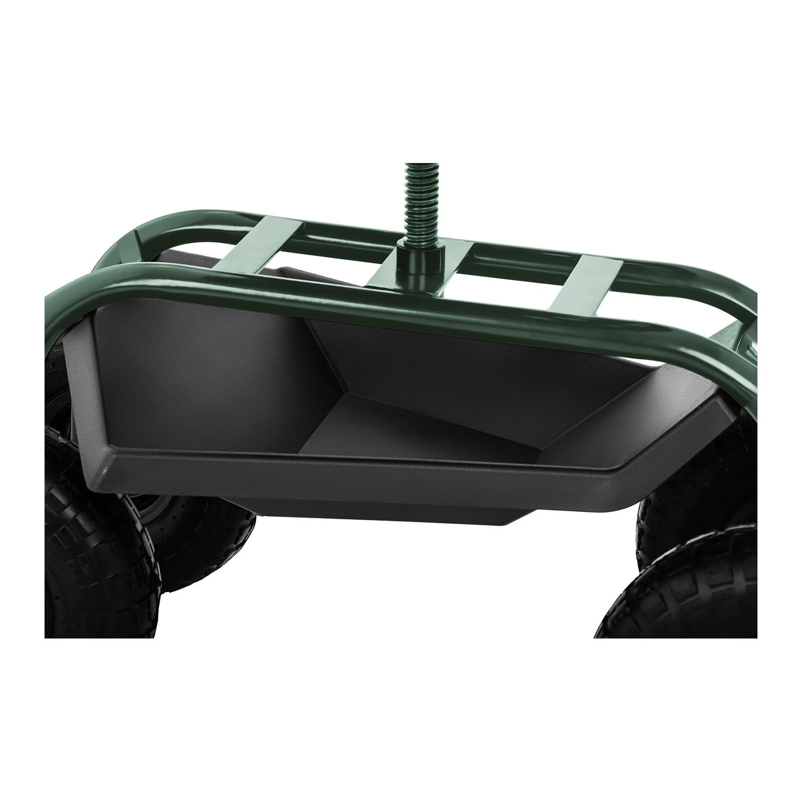 Siège de jardinage - hillvert - Capacité : 150kg - 4 grandes roues - Hauteur réglable - 7