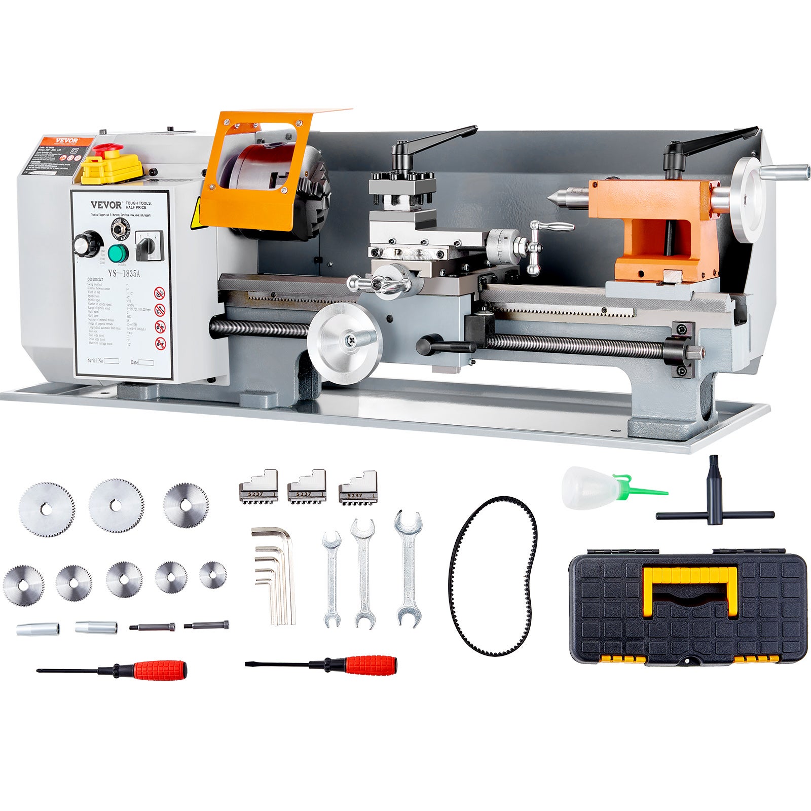 Precyzyjna metalowa wieża VEVOR 178x356 mm metalowa tabela wieży 0-2200 obr / min.
