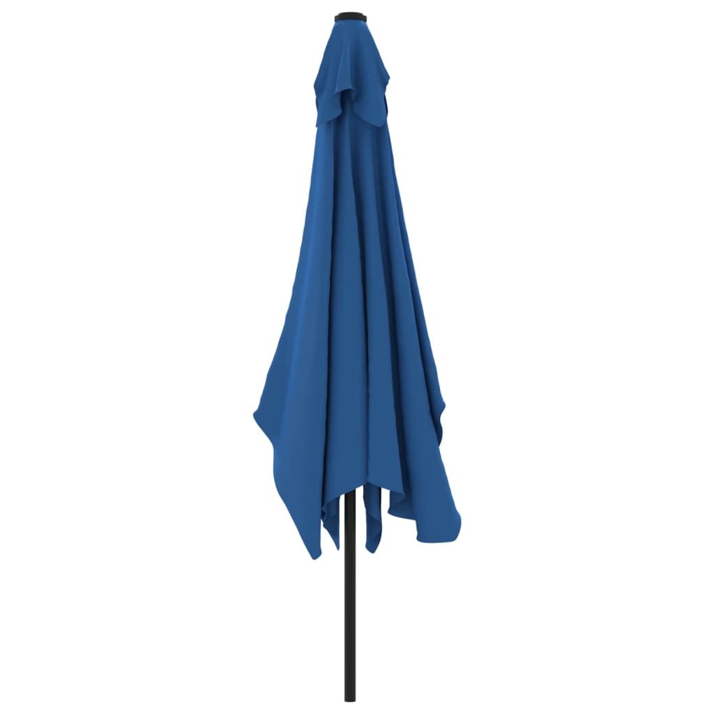 Parasol d'extérieur | Parasol de jardin avec poteau en métal 300x200 cm Azuré CFW52150 - 4