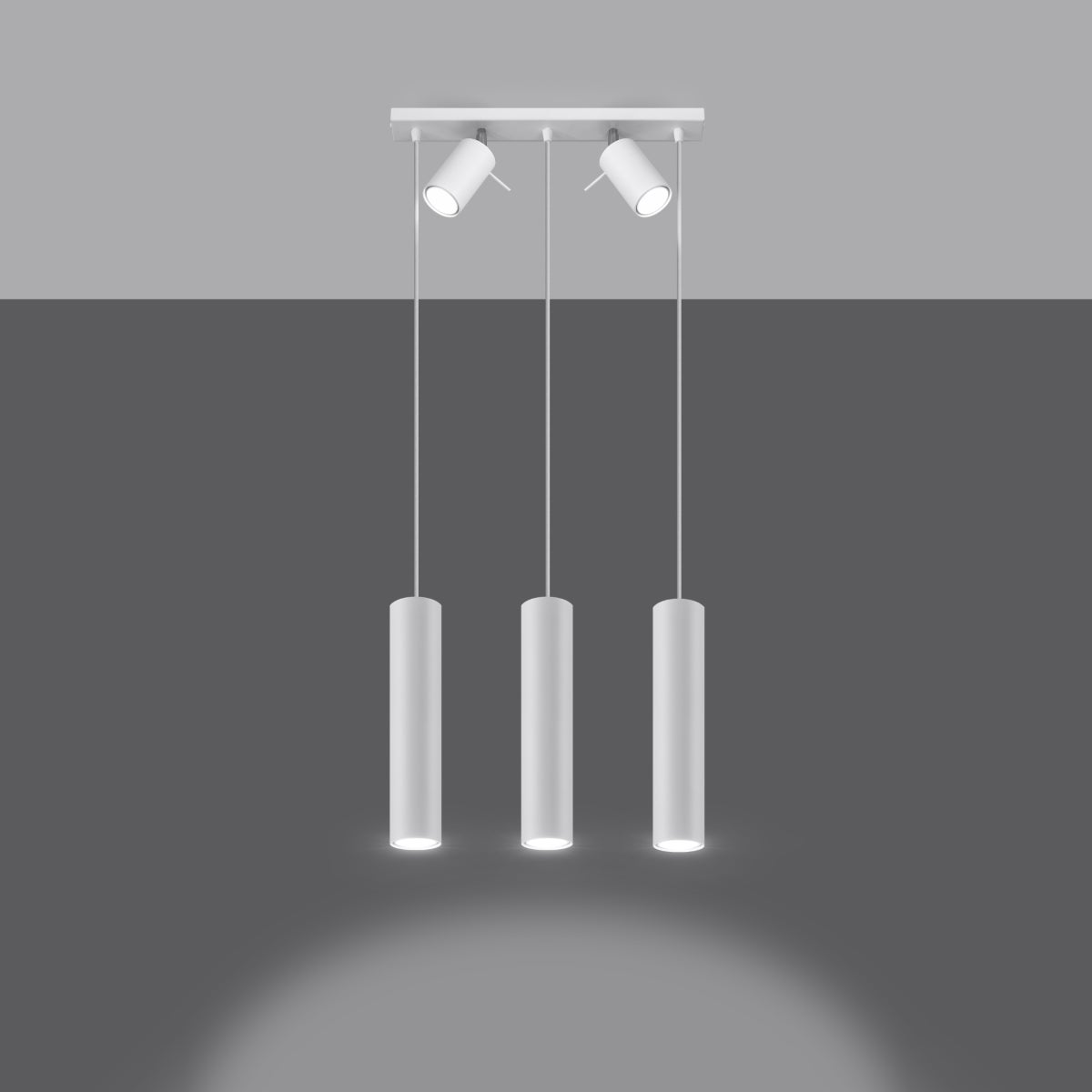 Lampa wisząca BRIIX 3 biały LED 3000K - 45x5x100cm Sollux