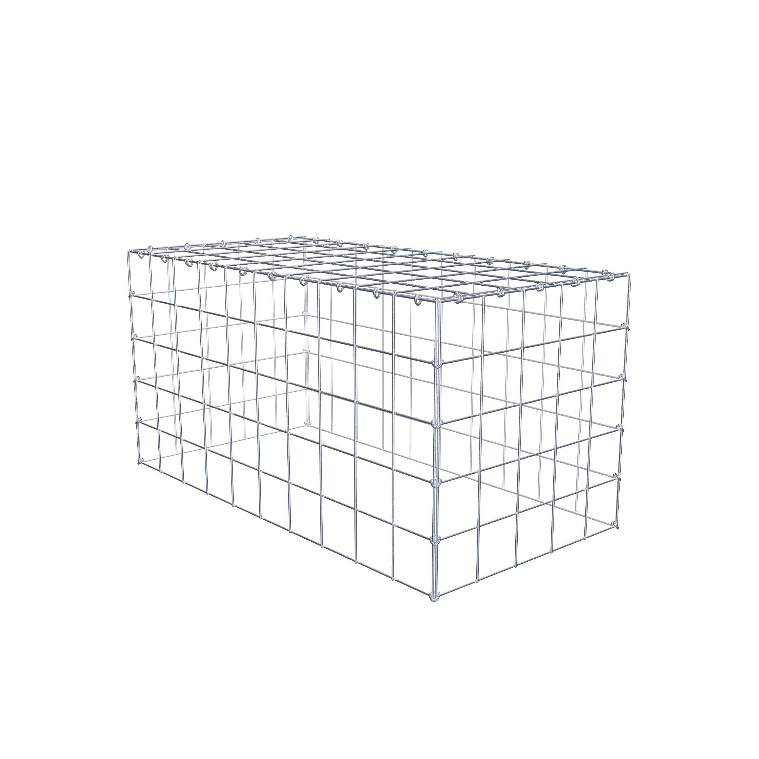 Gavión para apilar en acero galvanizado 100x50x50cm (LxAxP), malla 10 x 10cm, Anillo en C, sin rejilla inferior - 7