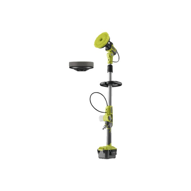 Pack RYOBI - Brosse motorisée télescopique - RWTS18-0 - 18V One+ - Sans batterie ni chargeur - Disque en mousse - RAKSCRUBF