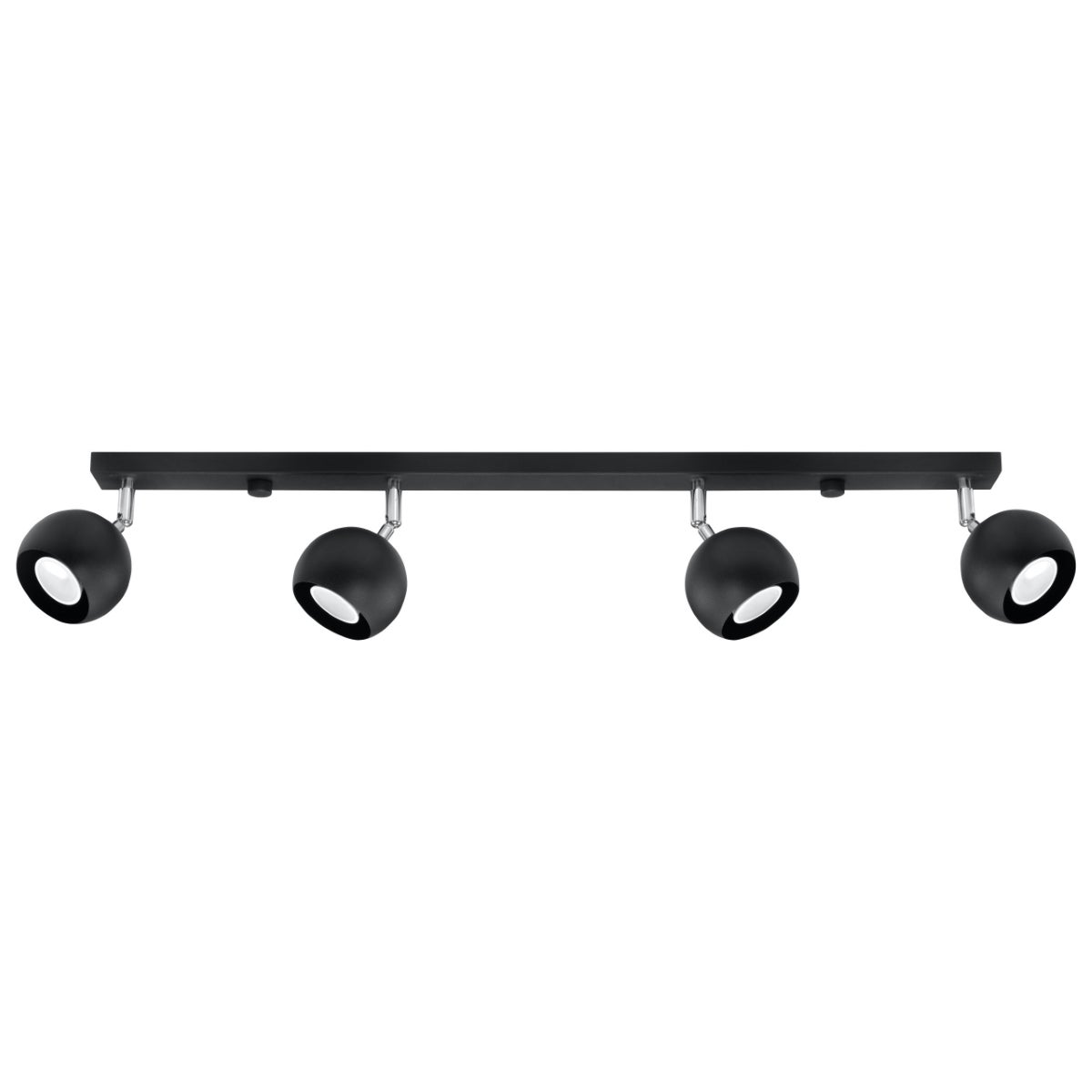 Reflektor sufitowy spot natynkowy Oculare listwa czarny-chromowany 4xGU10x40W wym: 80 x 80 cm metal Sollux Lighting