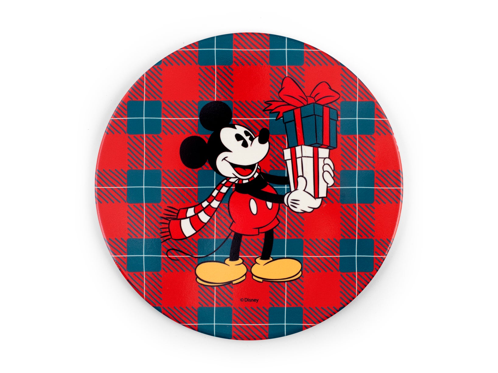 Decorazione Natale Ceramica Sottopentola Ceramica Mickey E Minnie Natale - Diametro 20cm, Decorazione Festiva, Design Xmas Decorazioni Natale