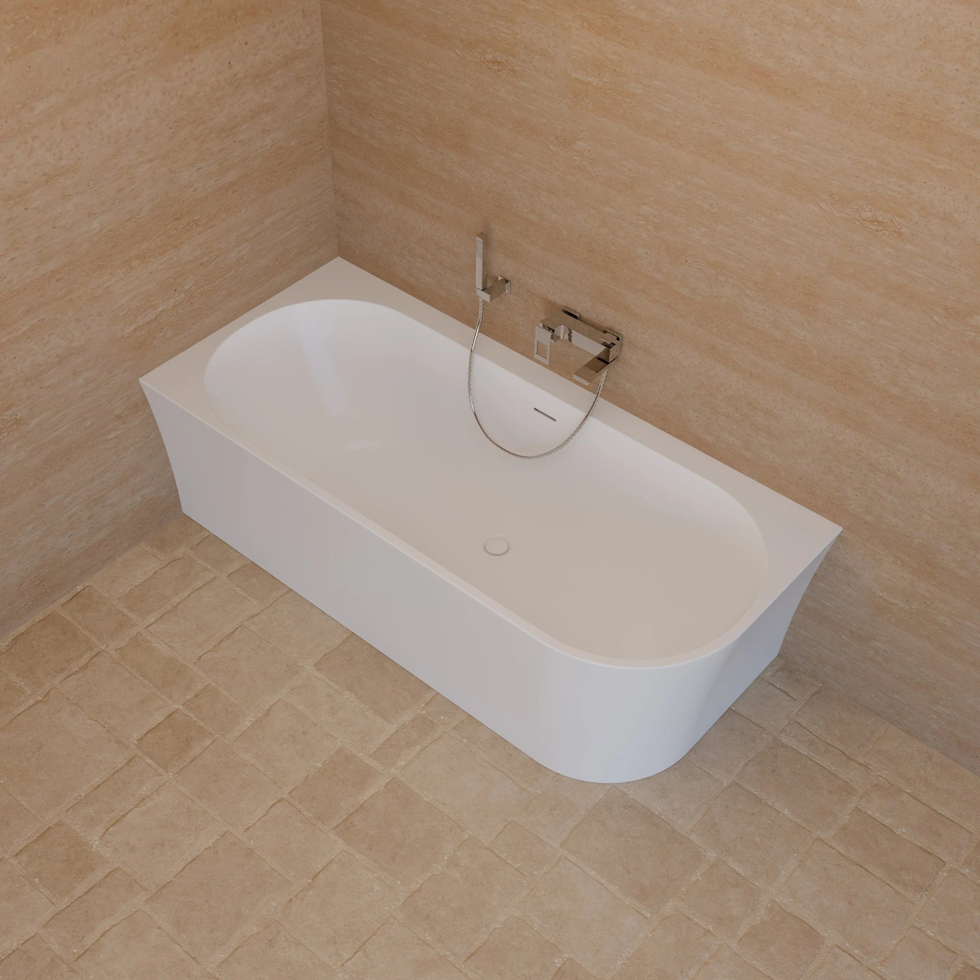 Baignoire Ilot Cosmic 180 gauche blanche 180 x80 x58 cm, by SPALINA - 9