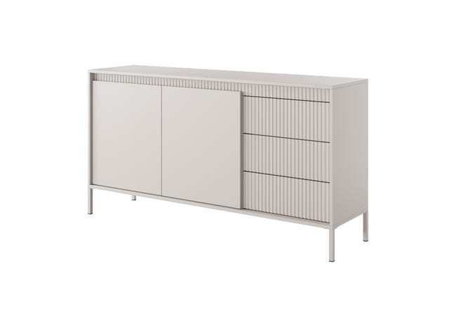 Commode deluxe blanche 12 tiroirs 160 cm Moja - Decome Store Commode deluxe blanche 12 tiroirs 160 cm Moja - Decome Store