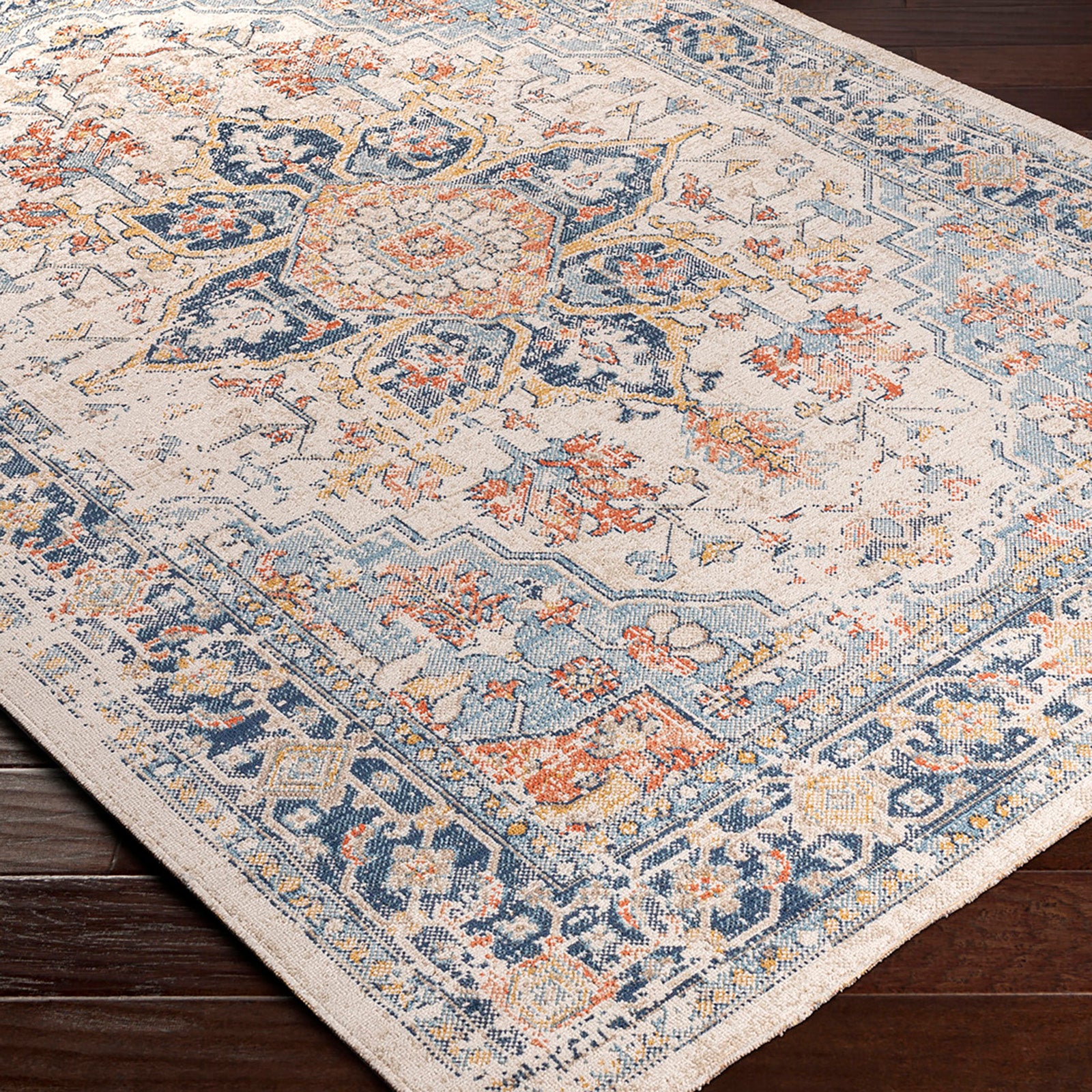LIVABLISS Tapete Exterior/Interior Vintage Oriental Azul/Bege 200x275 cm Selma - 5