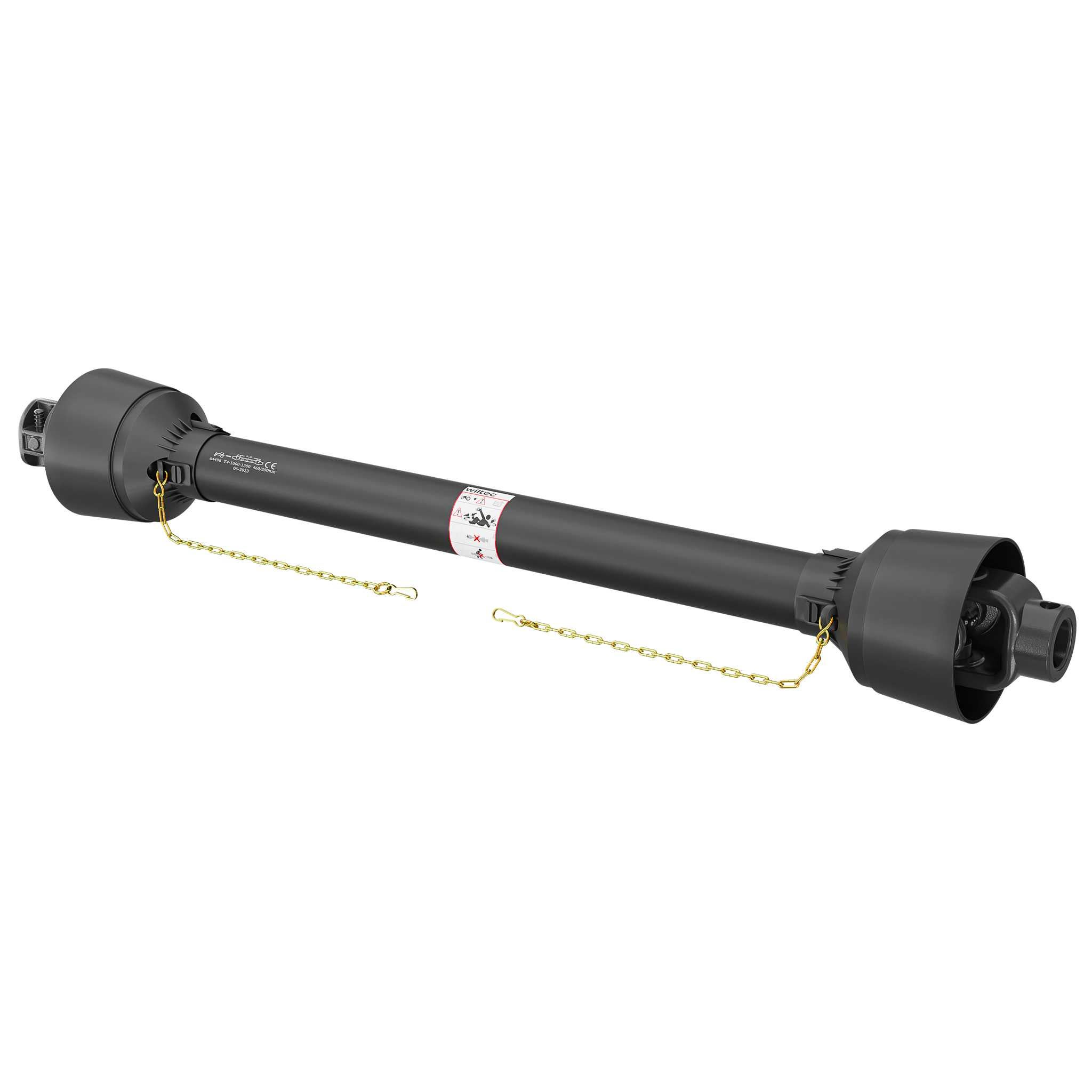 Arbre De Transmission Tracteur WilTec - Longueur 1200-1320 Mm, Couple 830 Nm, Prise Force 6 Dents 1 3/8"
