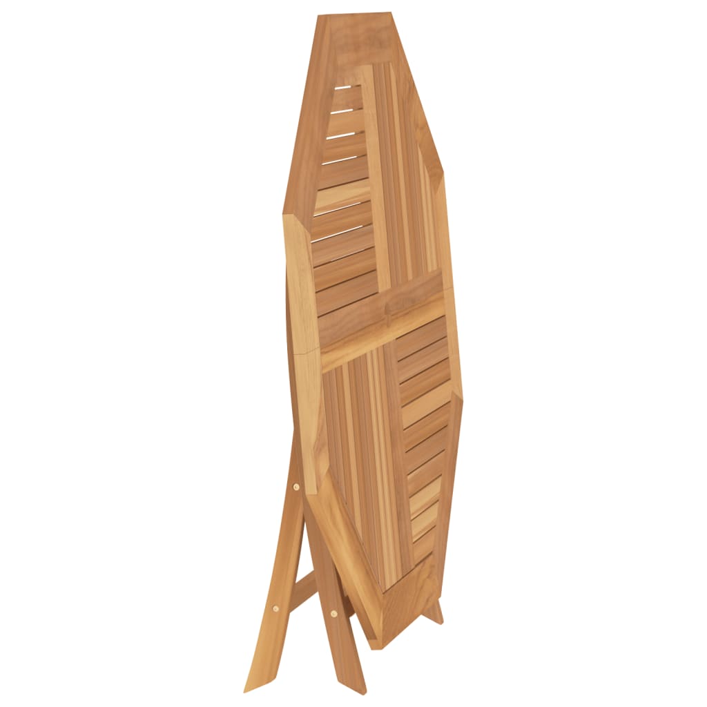 Table pliable de jardin 120x120x75 bois massif de teck - 5