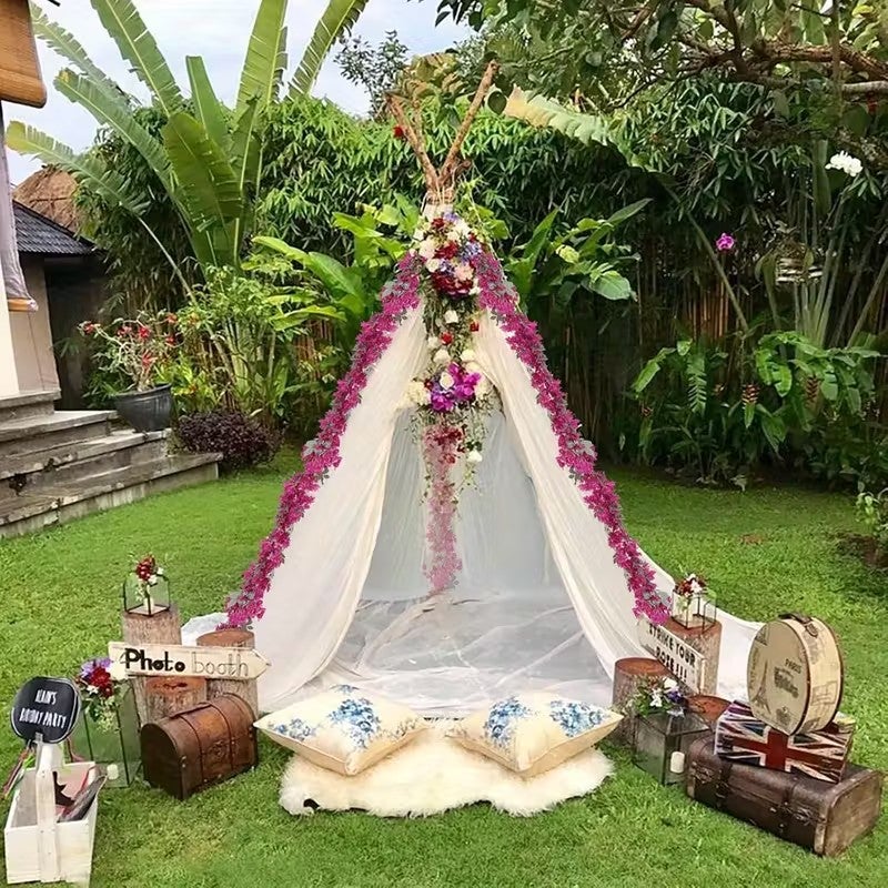 2 Ghirlande artificiali 170 cm - Decorazione per matrimoni, arco, centrotavola per Natale/Halloween - Decorazione murale - 4