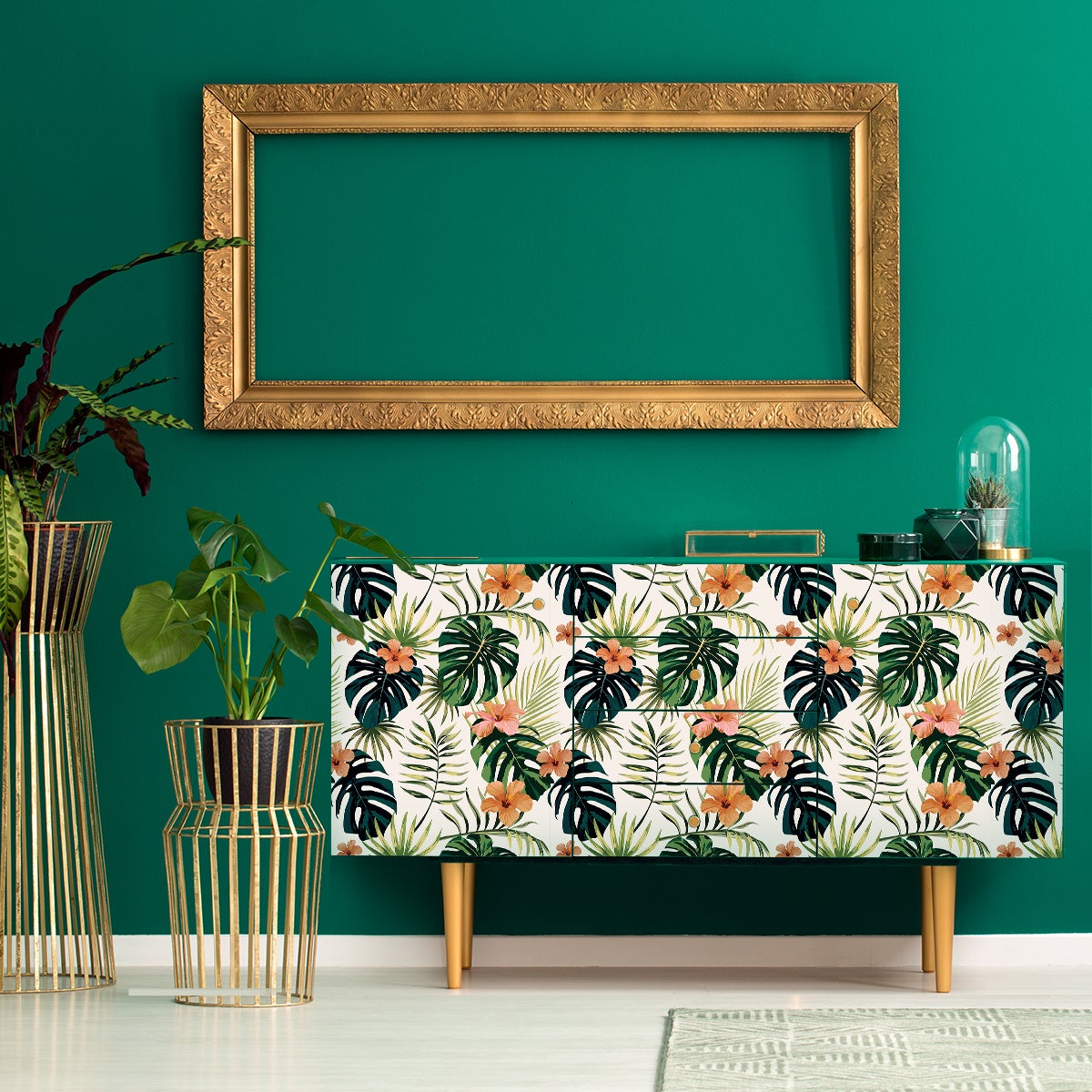 Vinilo muebles tropical Nuku-Hiva - adhesivo de pared - revestimiento sticker mural decorativo - 60x90cm - 3