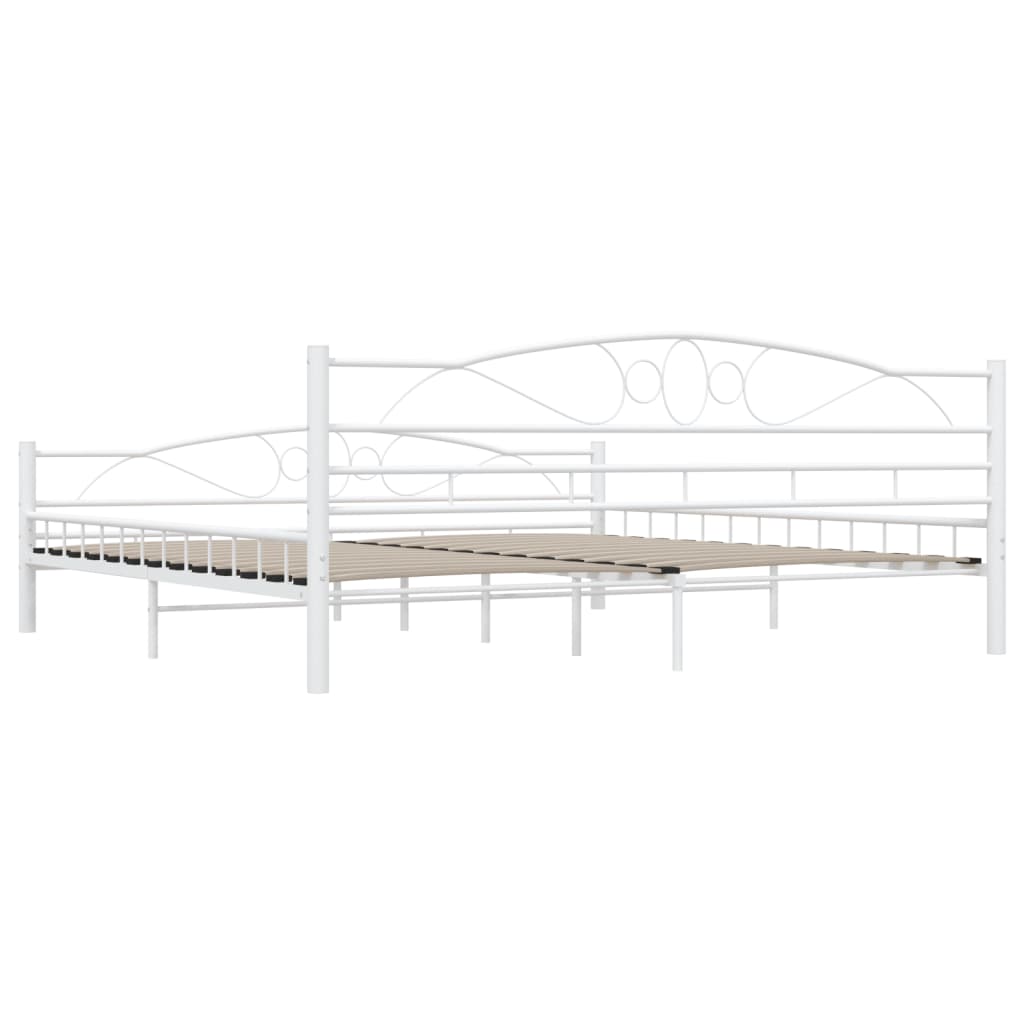 Maison Exclusive - Estrutura de cama 200x200 cm metal branco - 7