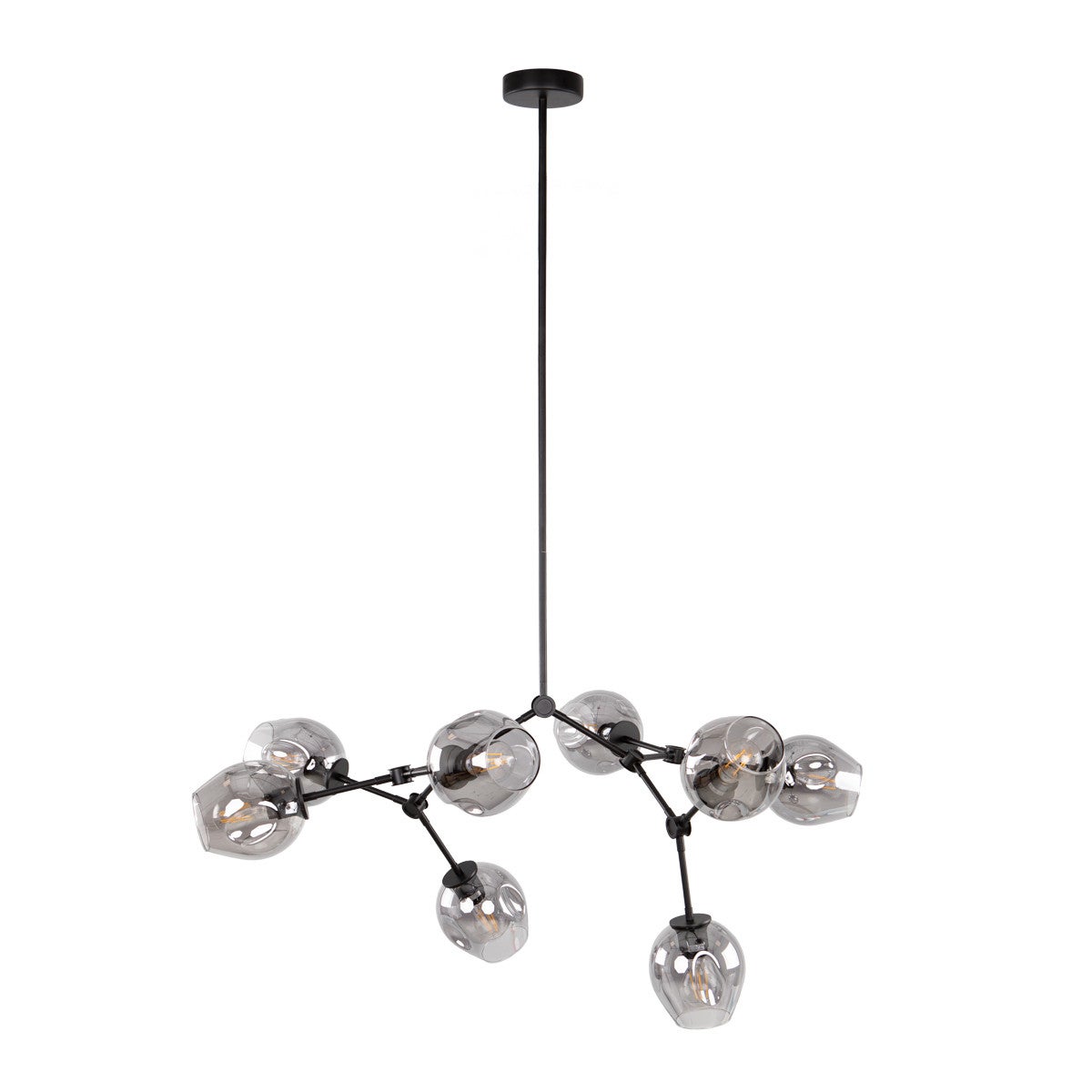 Lampa wisząca FERRAL czarna 8 x E27 x 60W wym: 119 x 104 x 80 cm Italux