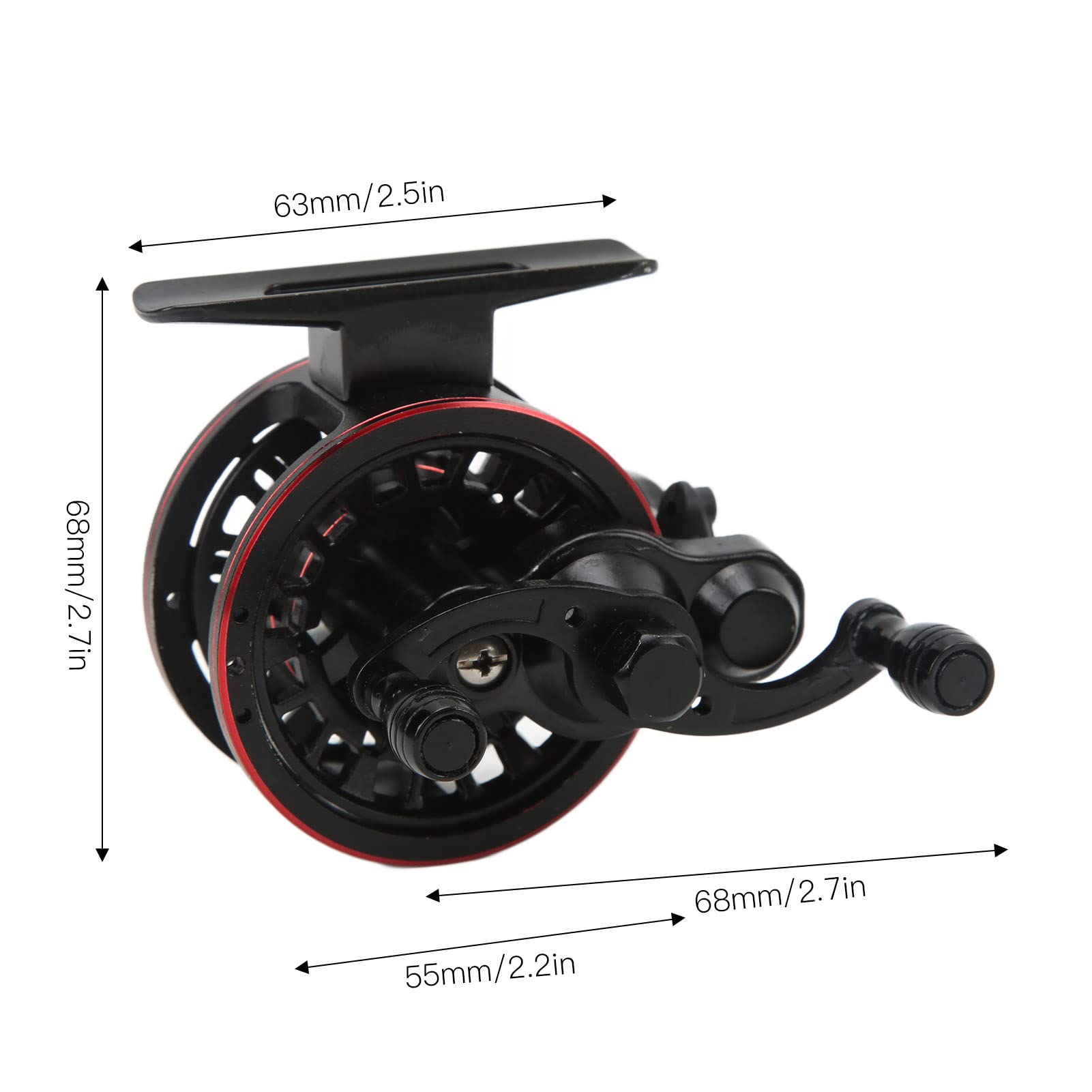 Mulinello da pesca a mosca in metallo, rapporto di velocità 3.0:1 Mulinello da pesca sul ghiaccio anteriore destro sinistro (mano destra) - 7